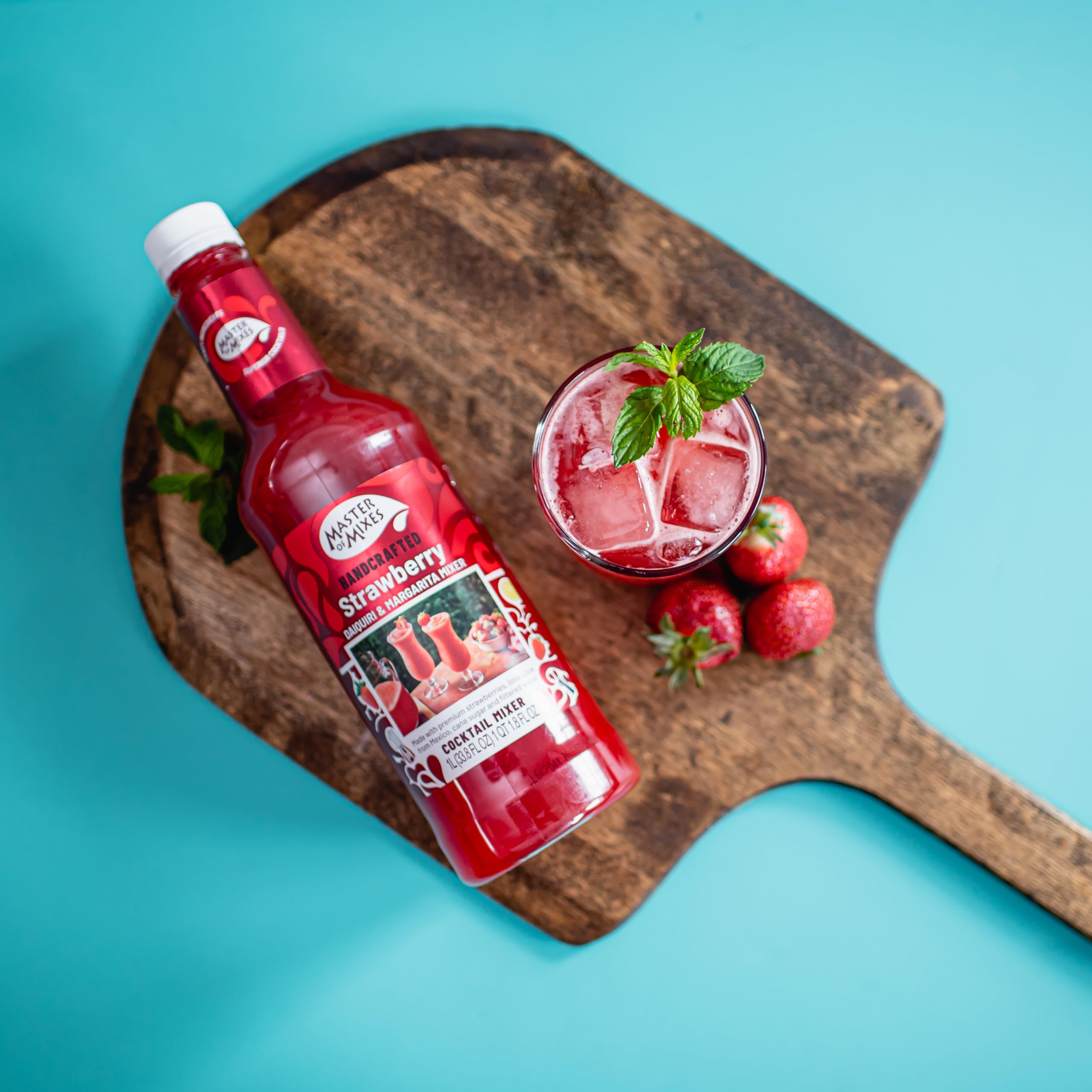 Master of Mixes Strawberry Daiquiri Cocktail Mixer - 1 Litre | Made with Real Strawberries & Lime Juice 8