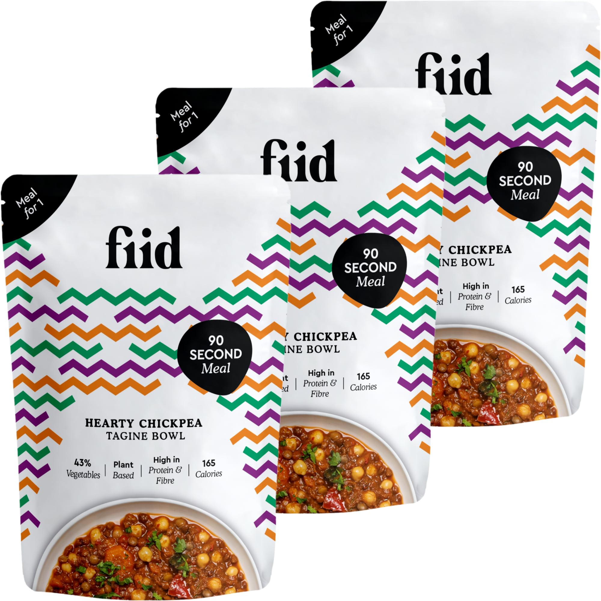 Fiid 100% Natural Vegan Moroccan Chickpea Tagine Stew - Microwave Ready Meal 9