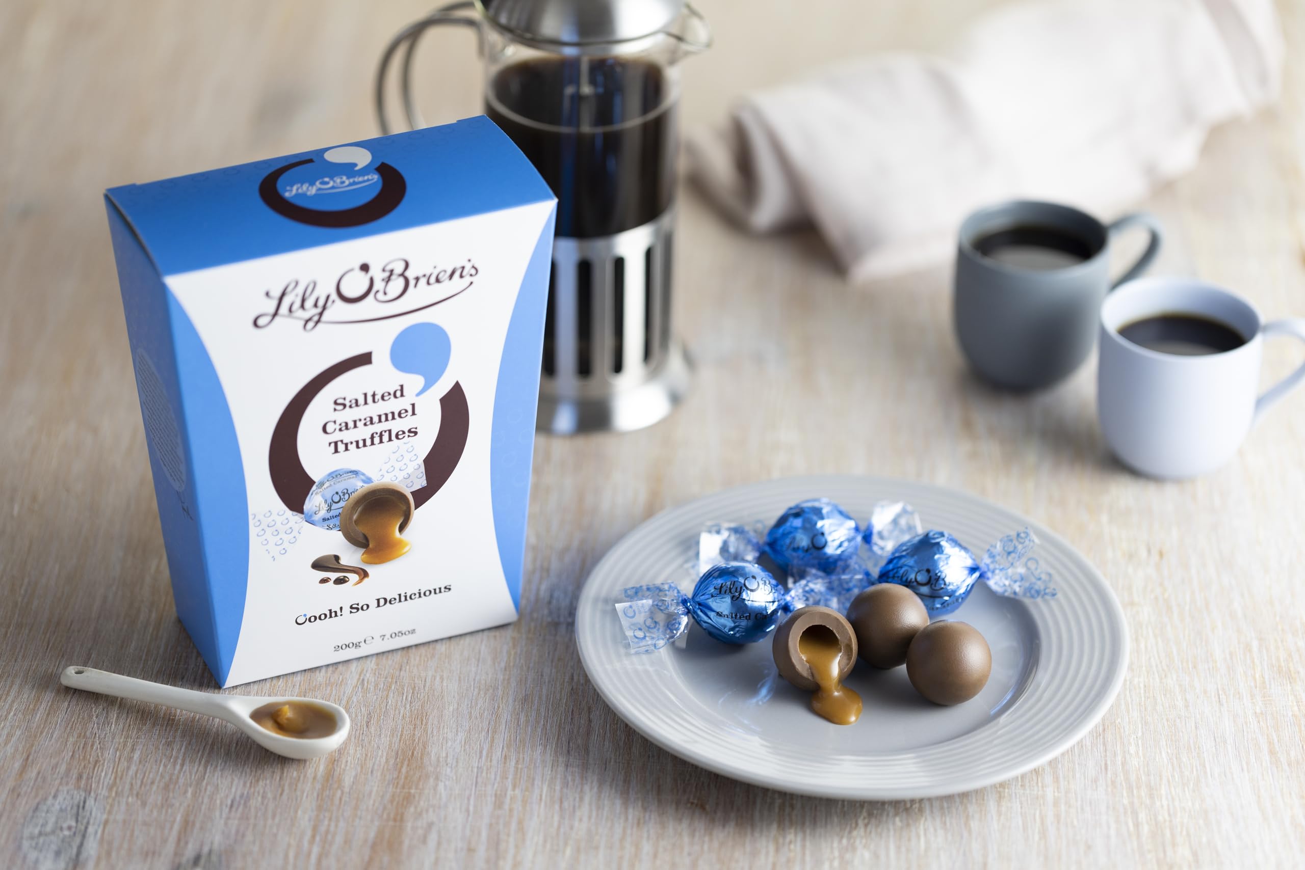 Lily O'Brien's Salted Caramel Chocolate Truffles - Smooth Caramel Centre | 200g Box