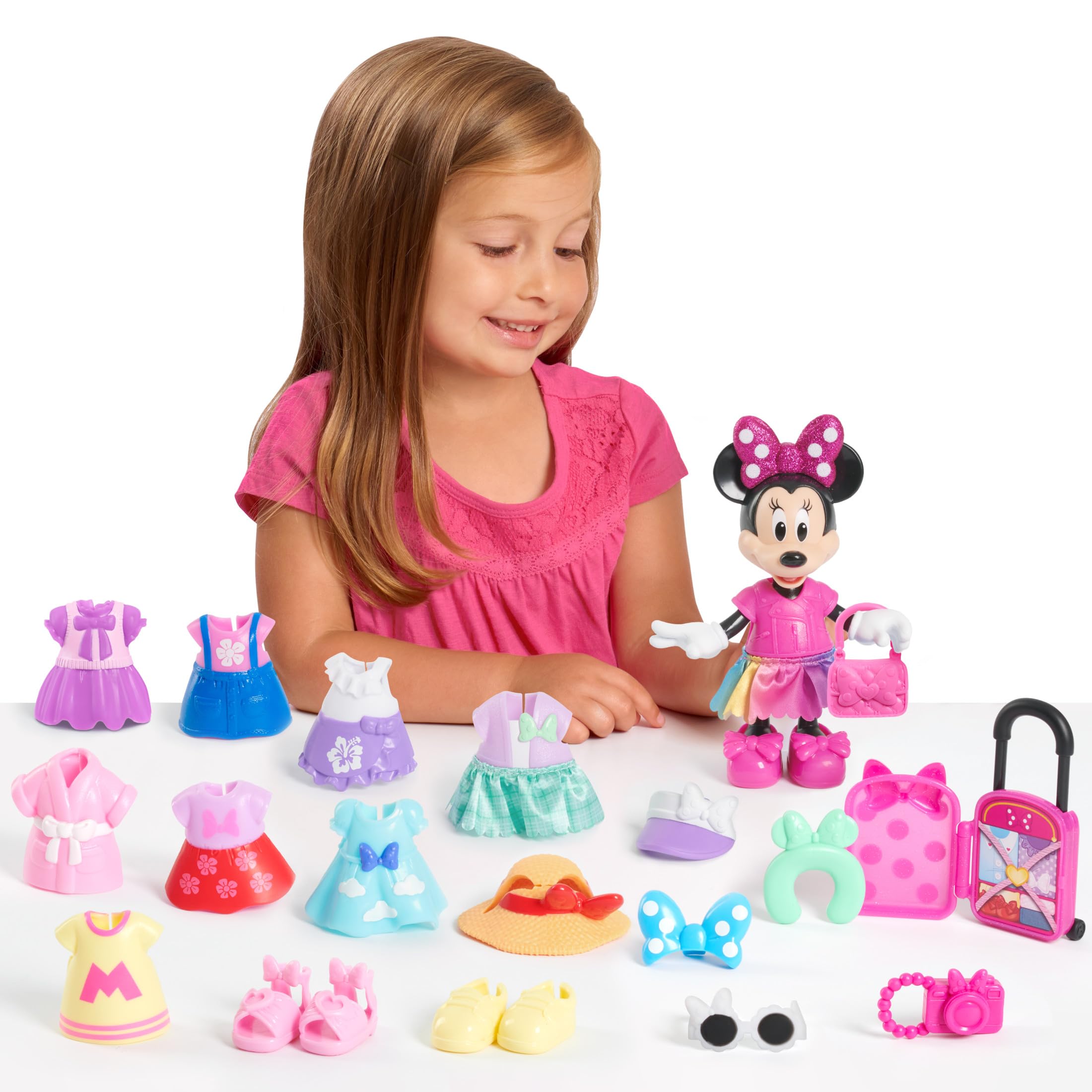 Just Play Minnie Mouse Fashion Doll & Accessories Set | 6-inch Doll | 9 Outfits | Ages 3+