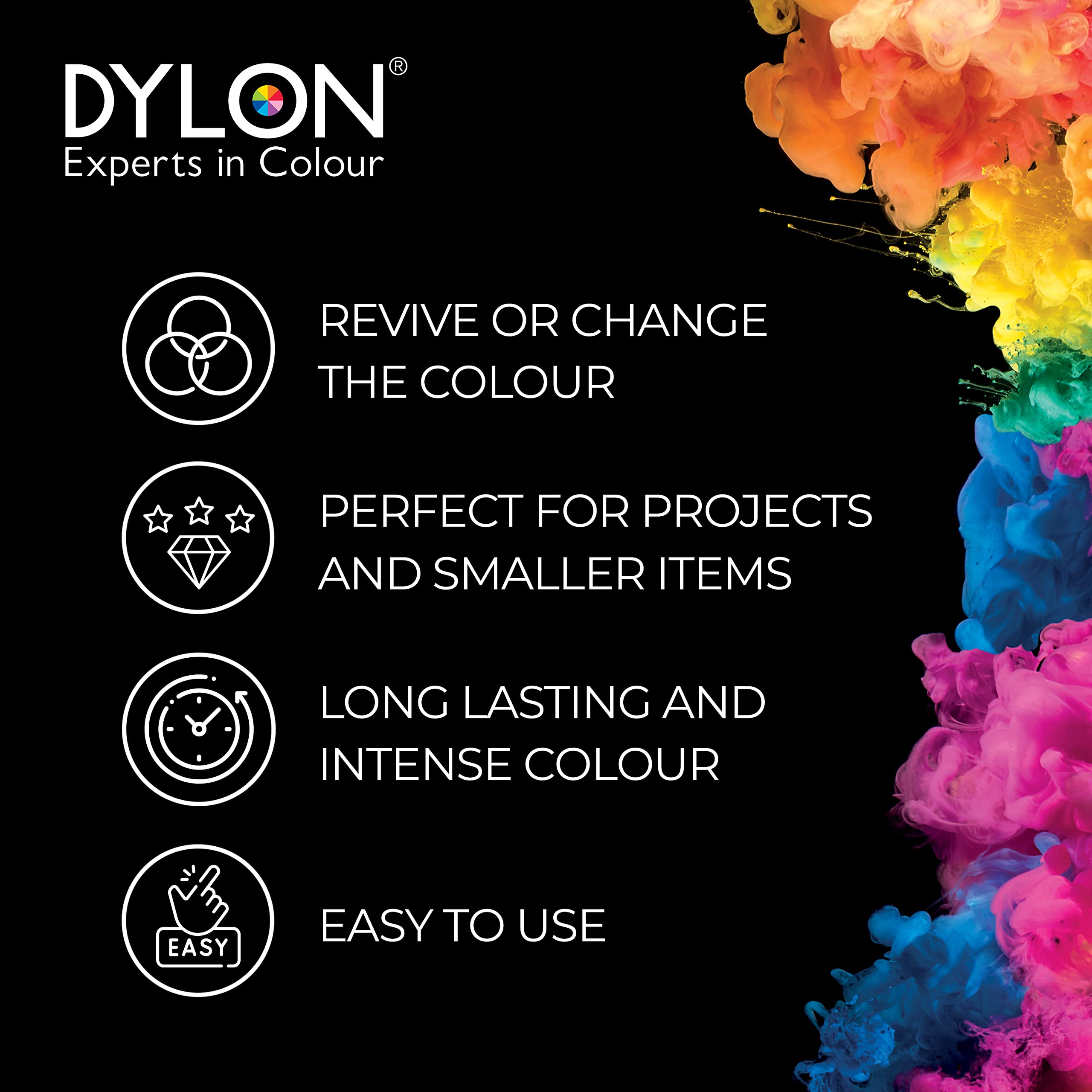 Dylon Hand Dye - Fabric Dye Sachet for Clothes & Home Textiles, 50 g, Fresh Orange 6