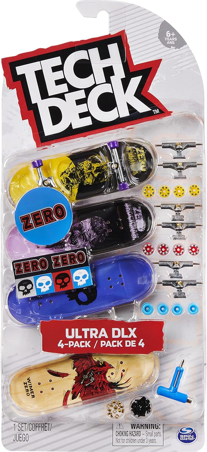 Tech Deck 96mm Fingerboards - Ultra DLX 4-Pack with Authentic Skate Graphics 1