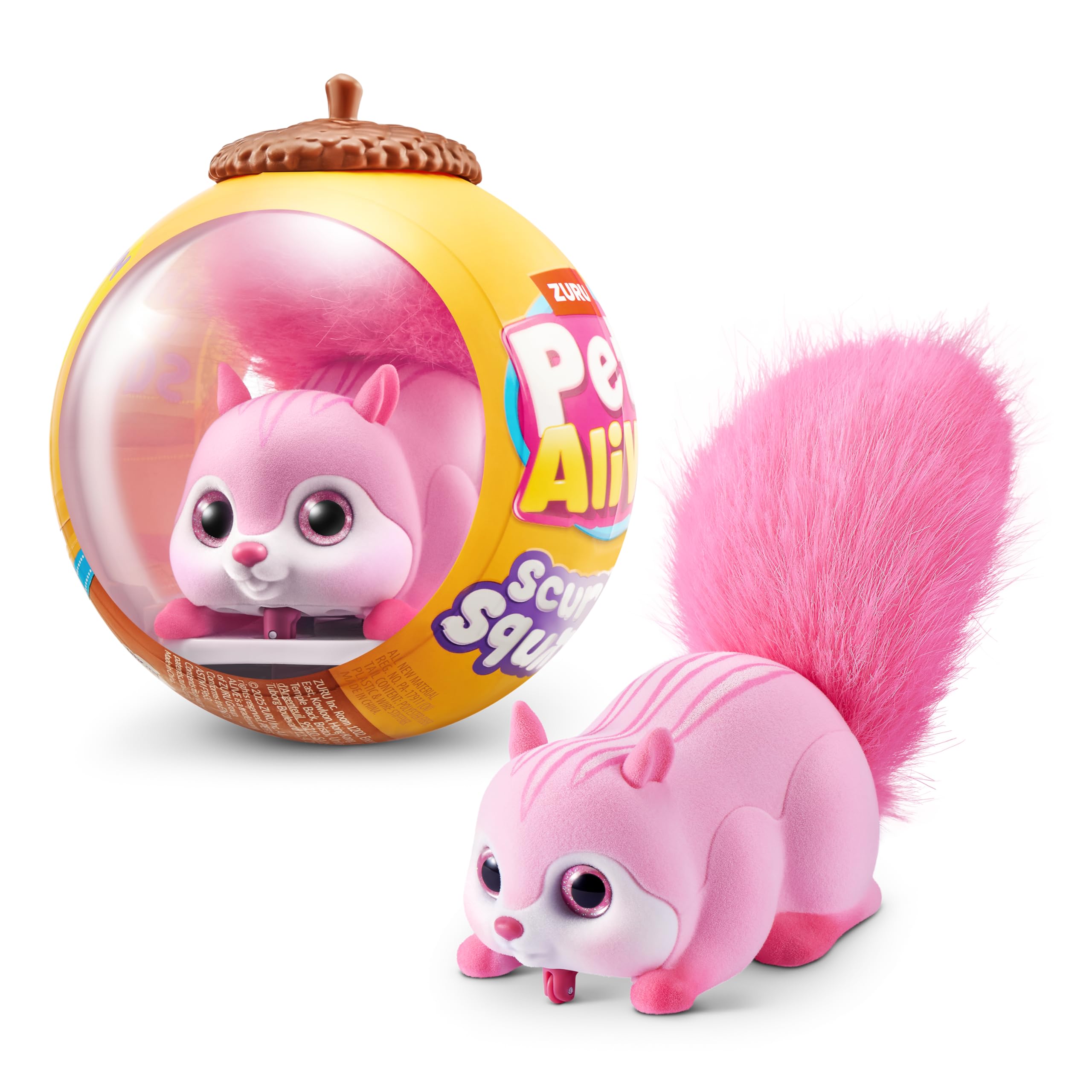Pets Alive Scurry'n Squirrel - Interactive Robotic Pet Toy | Ages 2+ | Pink 1