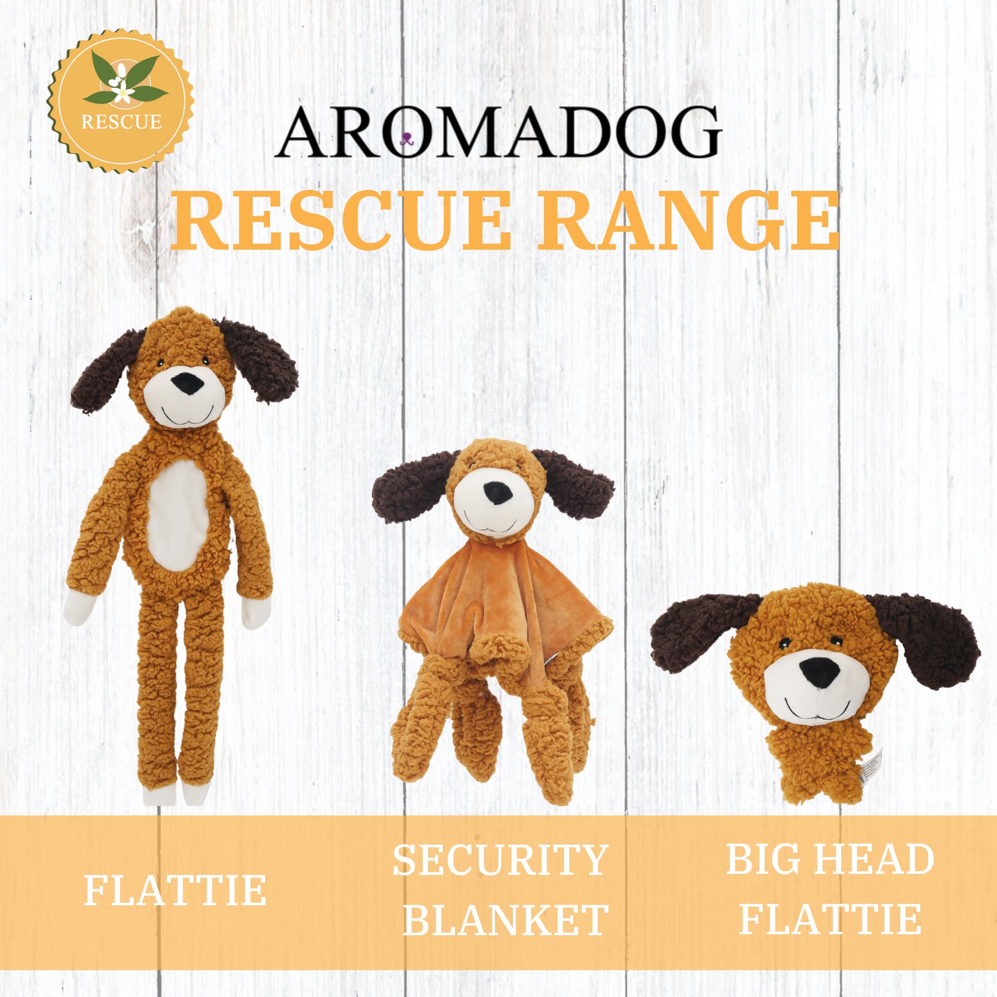 Rosewood Aromadog Rescue Stuffingless Flattie Dog Toy 54cm - Lavender Scented Calming Plush 8