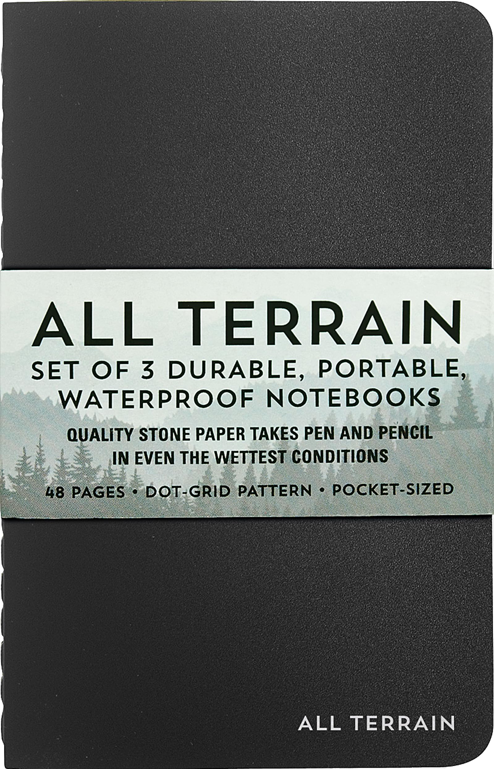 Peter Pauper Press All Terrain Waterproof Notebook - Set of 3 | A6 Size | 144 Pages
