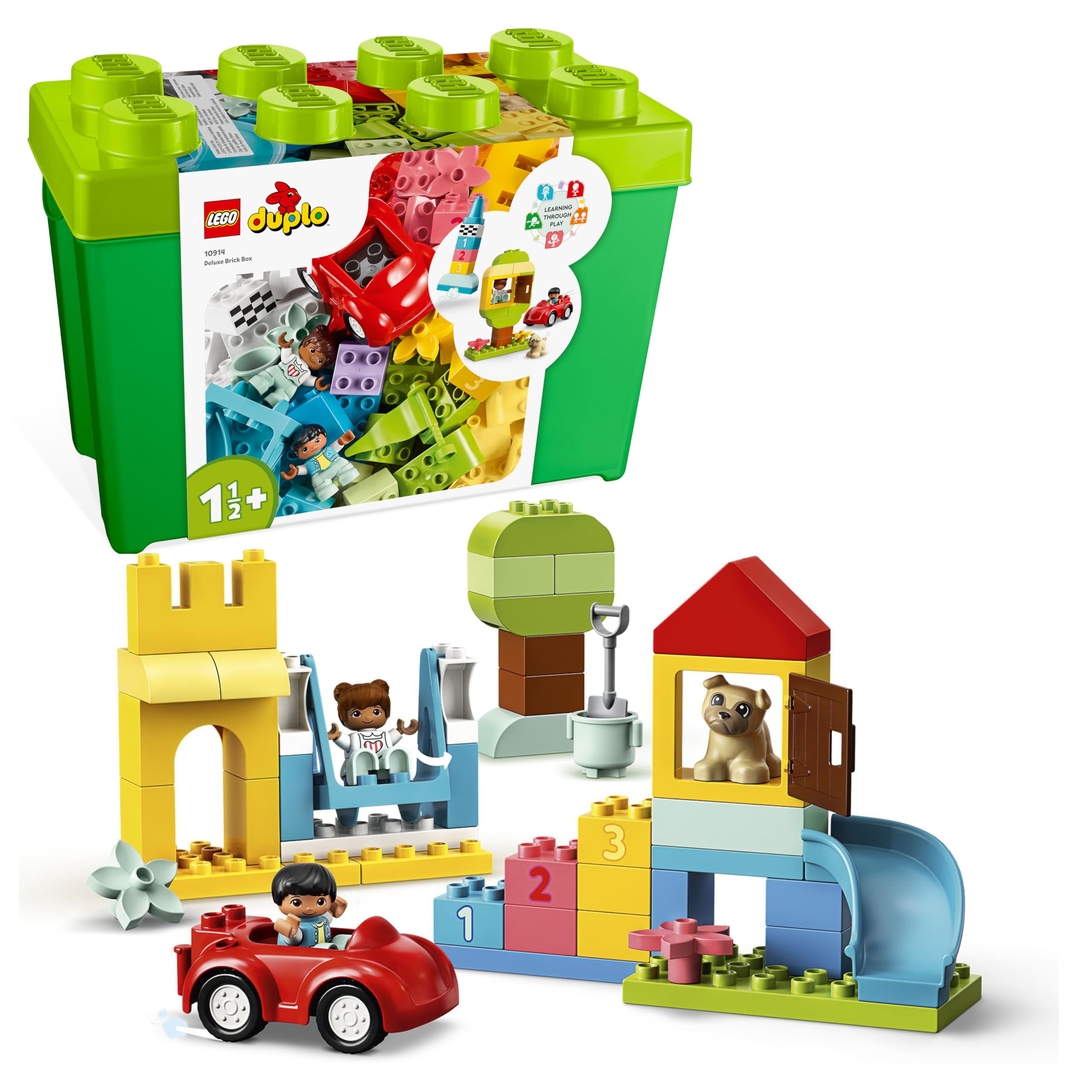 LEGO DUPLO 10914 Classic Deluxe Brick Box Building Set with Storage | 85 Pieces | Ages 1.5+