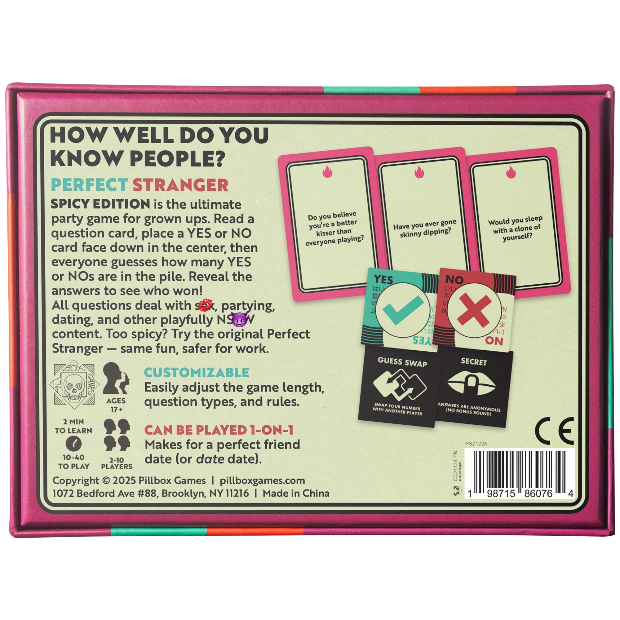 Pillbox Games Perfect Stranger Spicy Edition Party Game | Ages 17+ | 2-6 Players 2