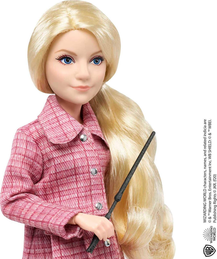 Harry Potter Luna Lovegood Collectible Doll - 10-inch Poseable Figure with Quibbler, Spectrespecs & Wand, Ages 6+