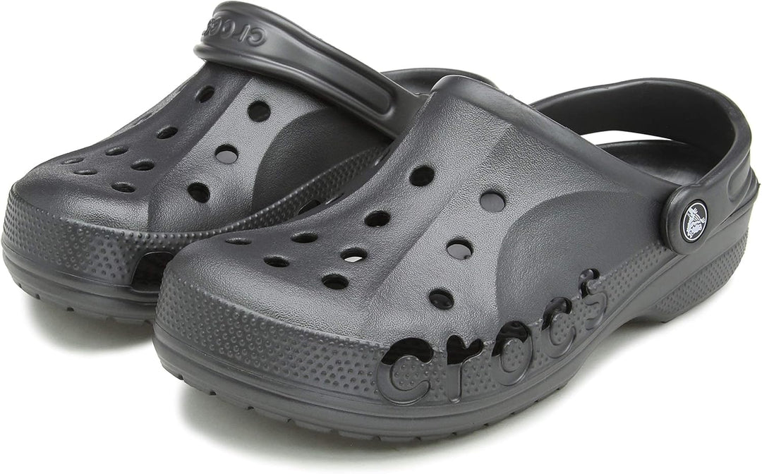 Crocs Unisex Baya Clogs - Lightweight, Durable, and Footwear in Graphite, Size 9 UK Men/10 UK Women