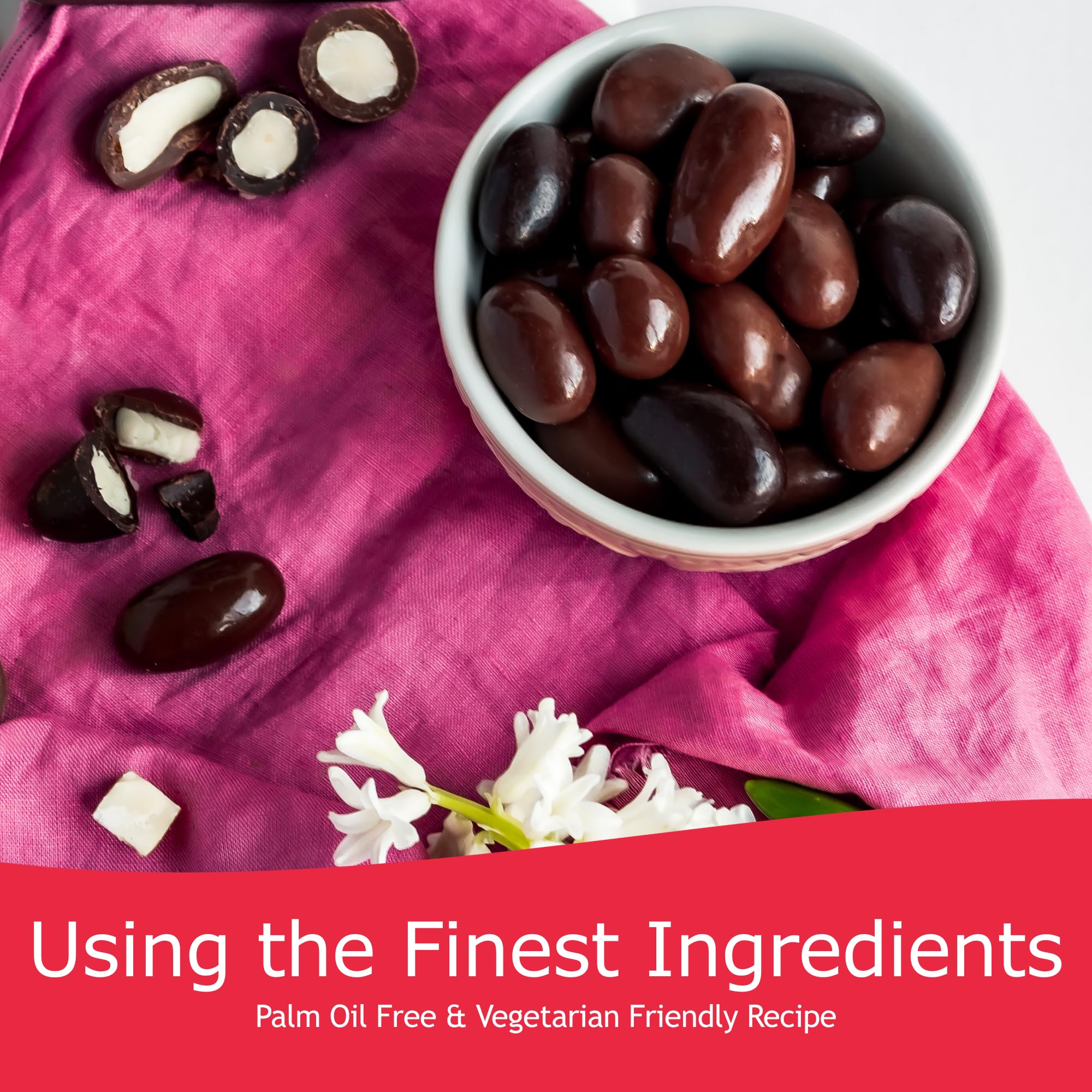 Rita Farhi Dark Chocolate Covered Brazil Nuts Gift Jar - Vegetarian, Palm Oil Free | 740g 3