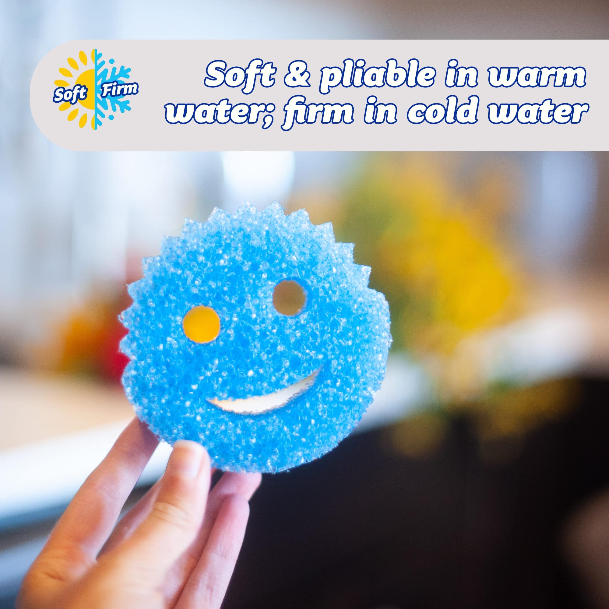 Scrub Daddy FlexTexture Kitchen Sponges - Temperature Controlled, Non-Scratch, Odor Resistant | 2 Pack 3