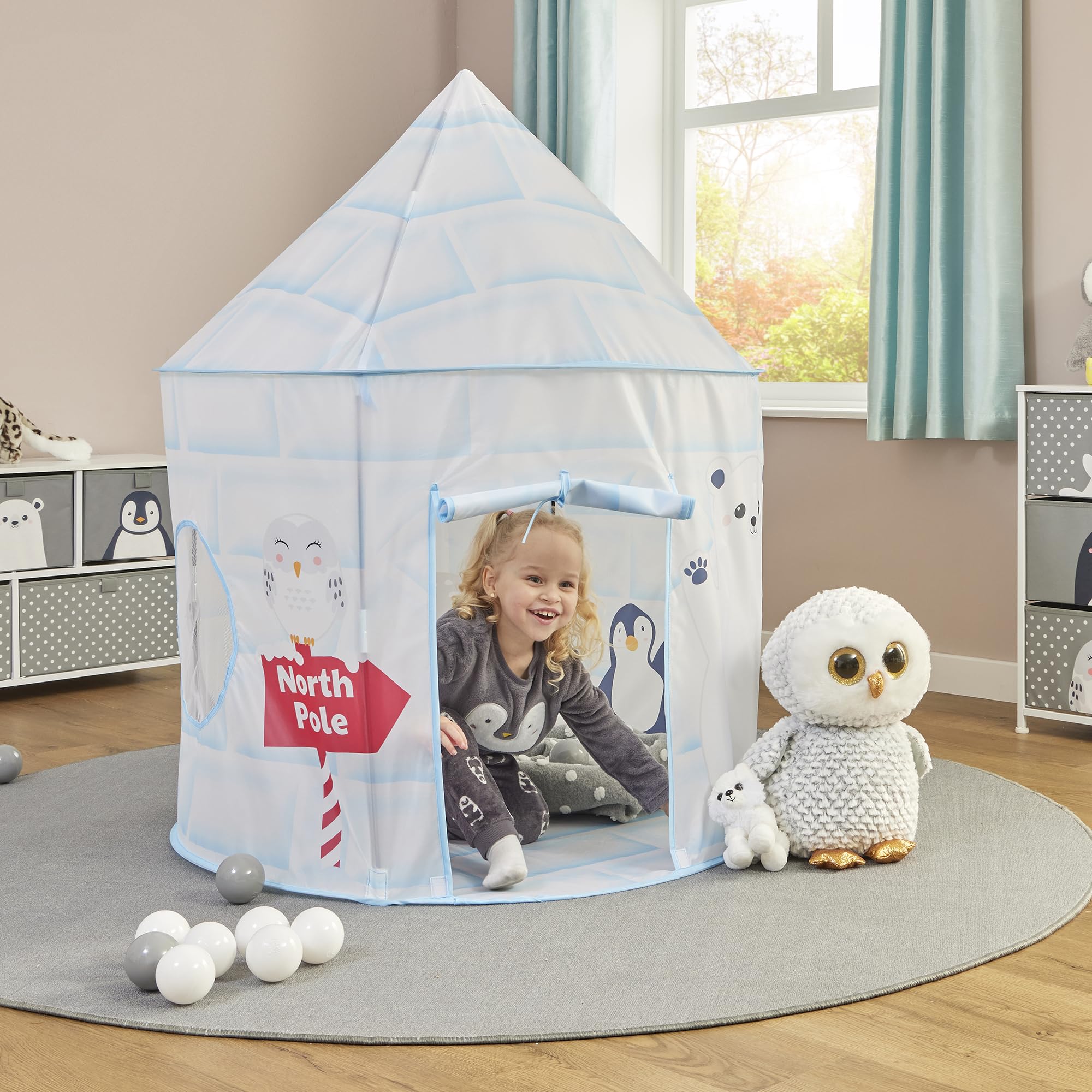 Liberty House Toys Arctic Play Tent - Igloo-Themed Play Space for Kids, Blue 9