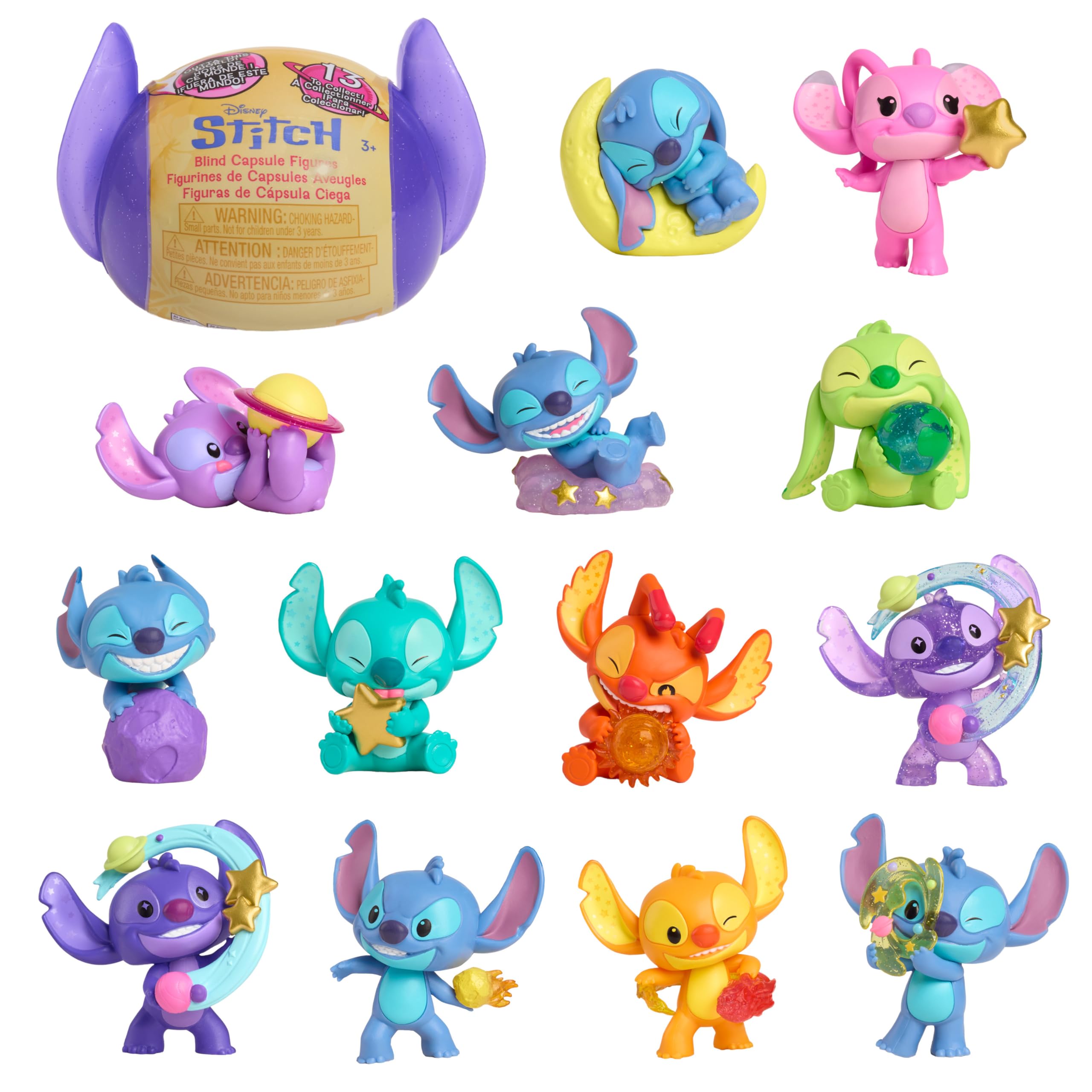 Just Play Disney Stitch Outta This World Collectible Mini Figure Capsule | 2-Inch Figures | Ages 3+