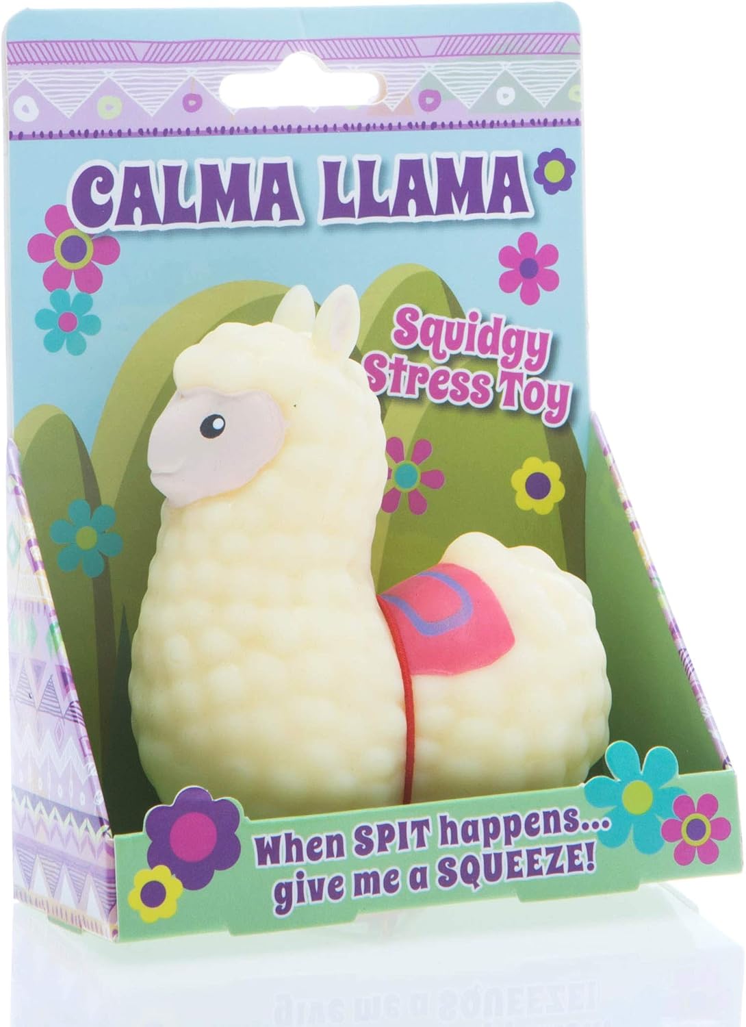 Calma Llama Fun Stress Relief Squeeze Toy | Multicoloured Silicone Fidget for Anxiety | Office Desk Accessory & Gift 1