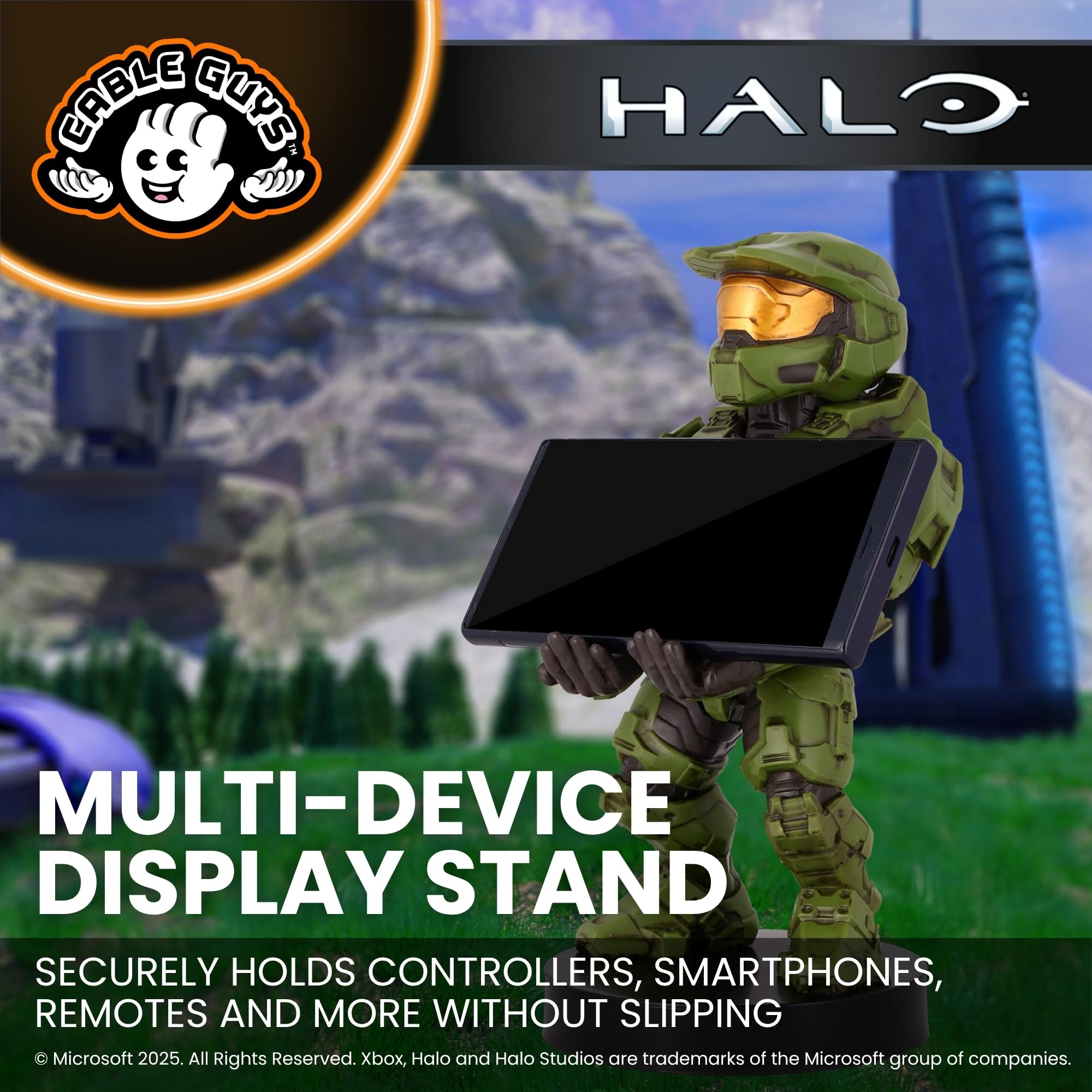 Cableguys Master Chief Infinite Controller & Phone Mount | 8.5in Tall | Black Plastic 4