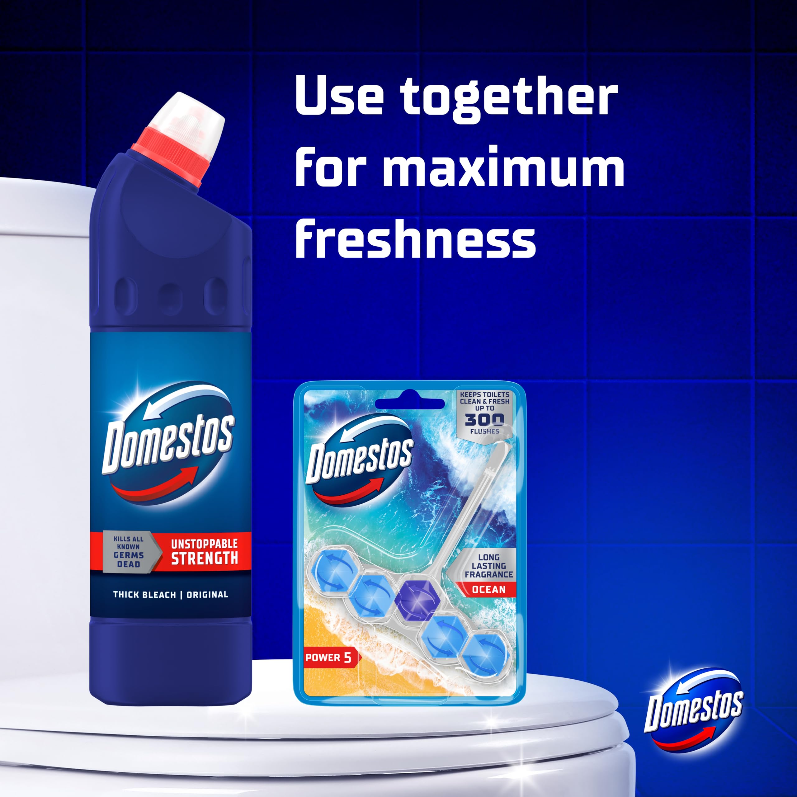 Domestos Original Thick Bleach 750ml - Toilet & Multi-Surface Cleaner 10