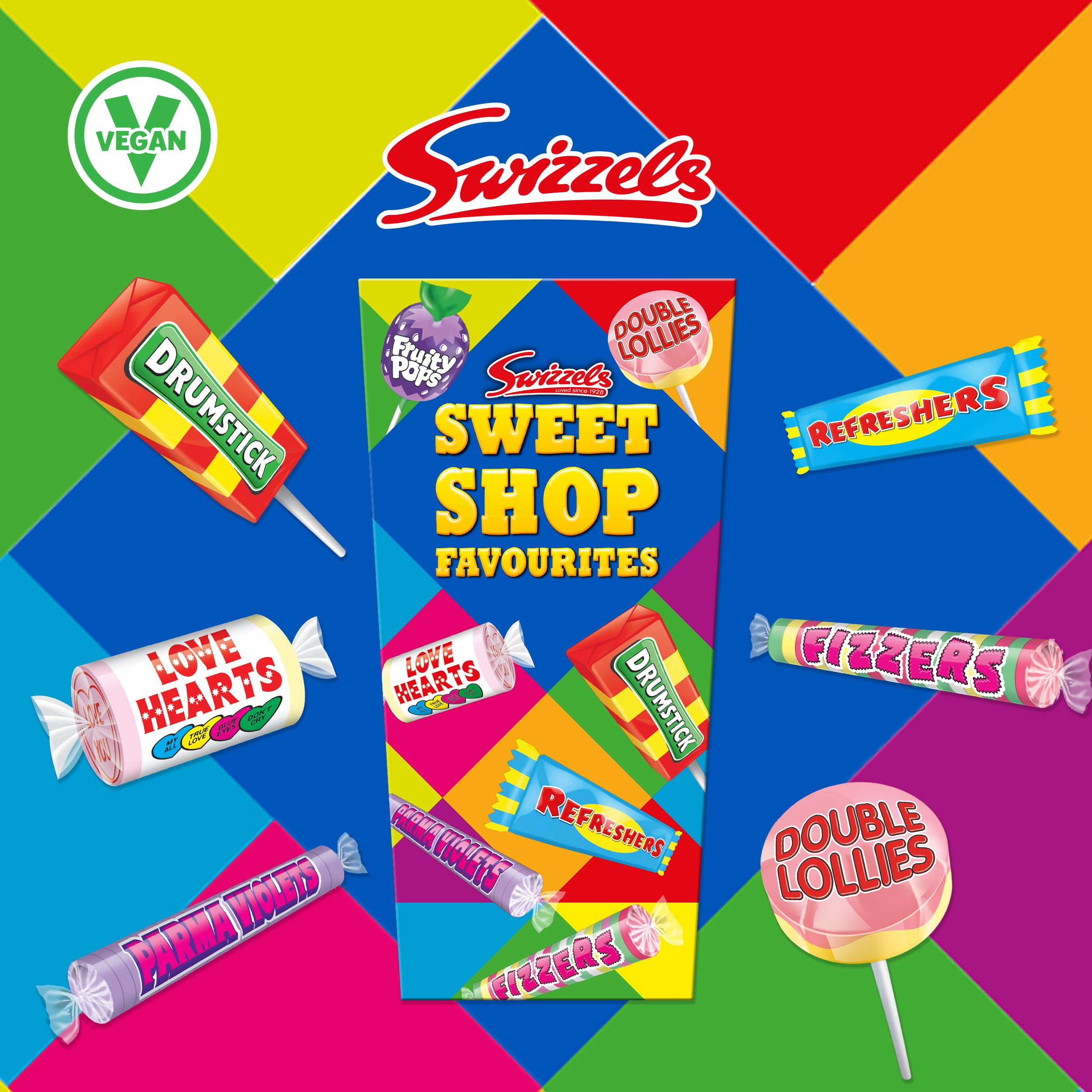 Swizzels Sweet Shop Favourites Gift Carton - Classic Assortment, 324g | Vegan & Gluten Free