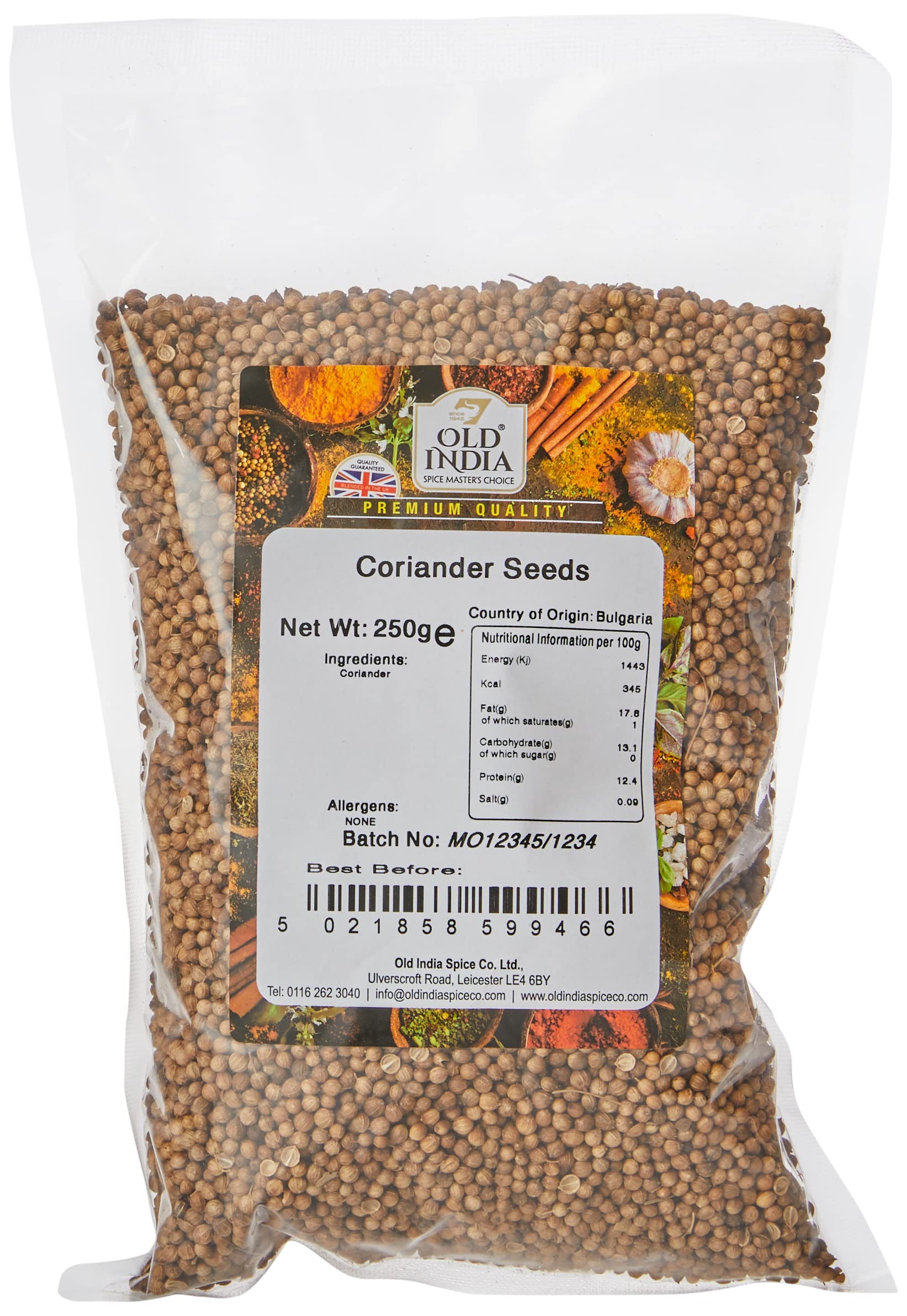Old India Coriander Seeds - 100% Natural Whole Spice | 250g Pack 1