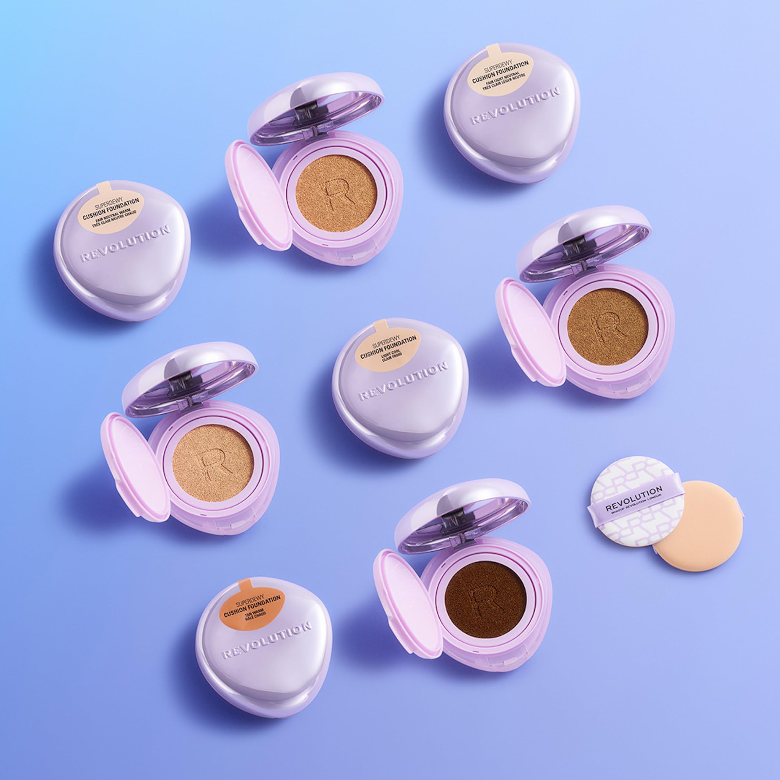 Revolution Beauty London Superdewy Cushion Foundation - Buildable Coverage | Hydrating | Medium Tan Neutral 5