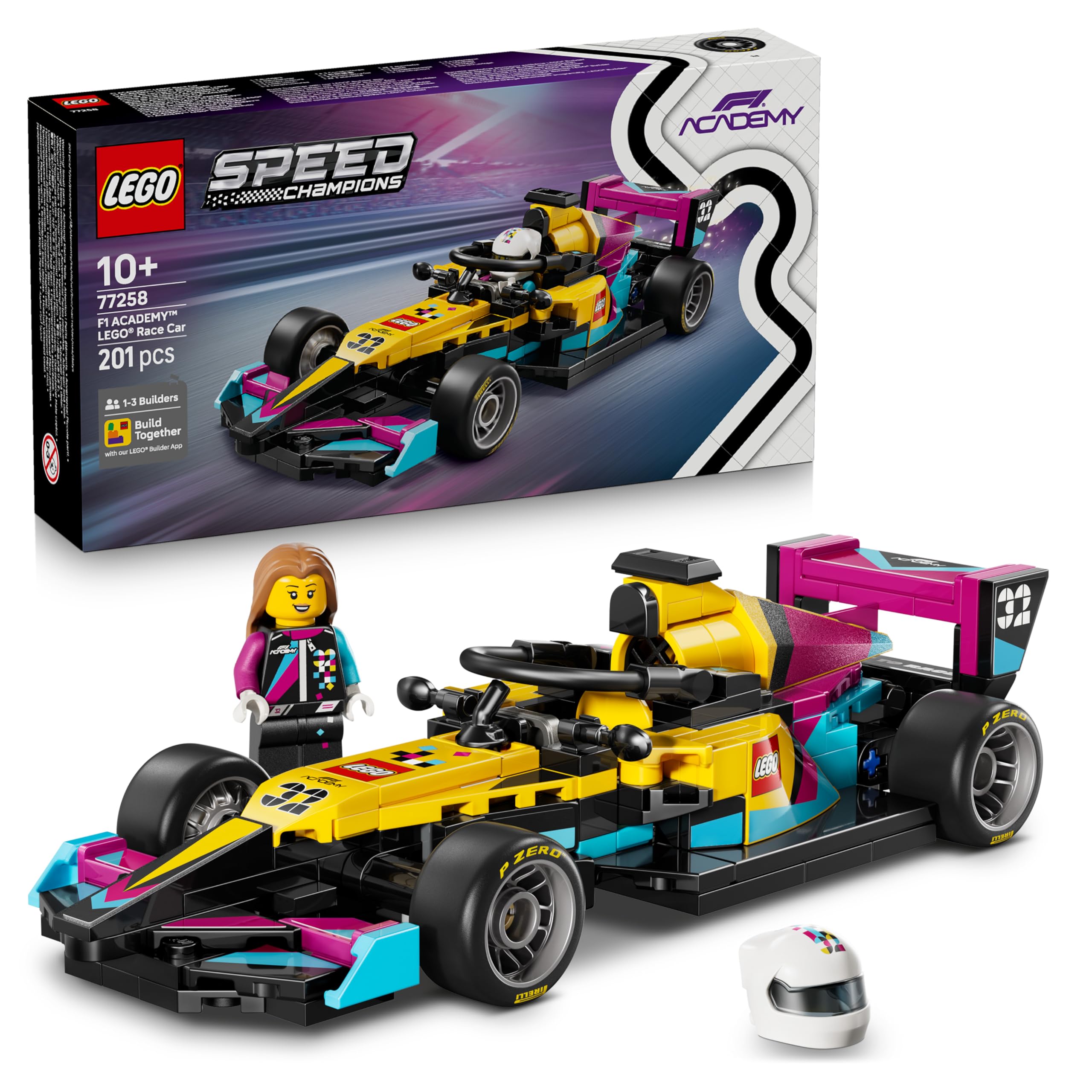 LEGO Speed Champions F1 ACADEMY Race Car Toy Model Kit 77258 | Ages 10+