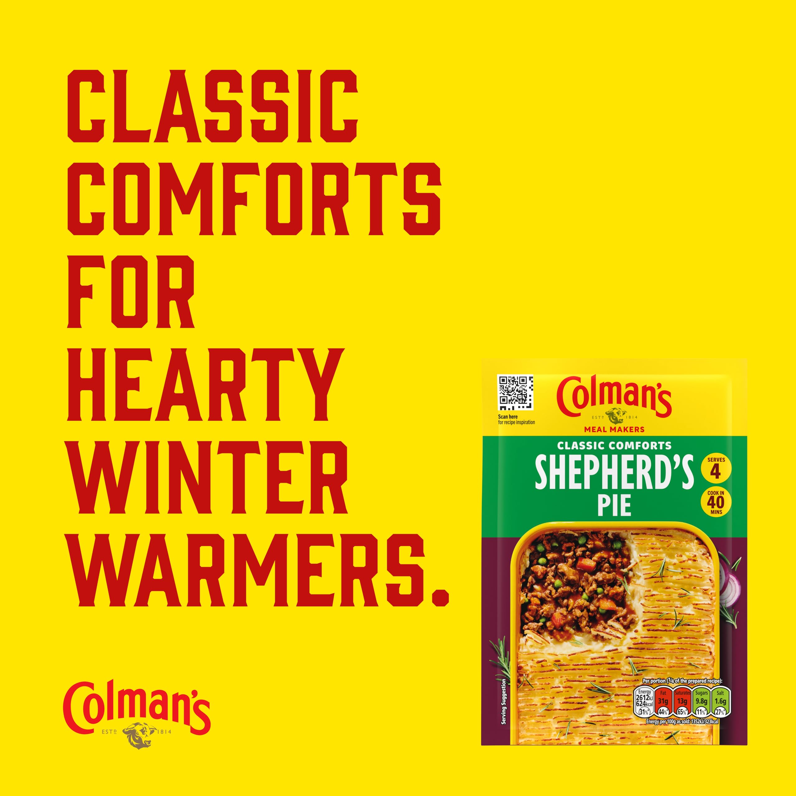 Colman's Shepherd's Pie Recipe Mix 50 g - Easy Family Comfort Food Meal Kit 8