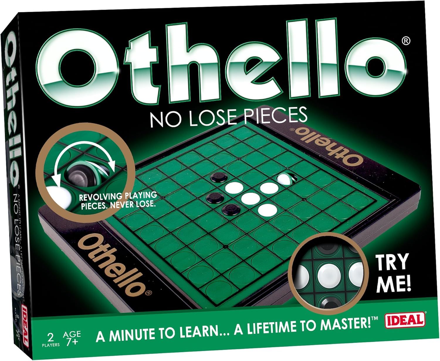 John Adams Othello No Lose Pieces Board Game