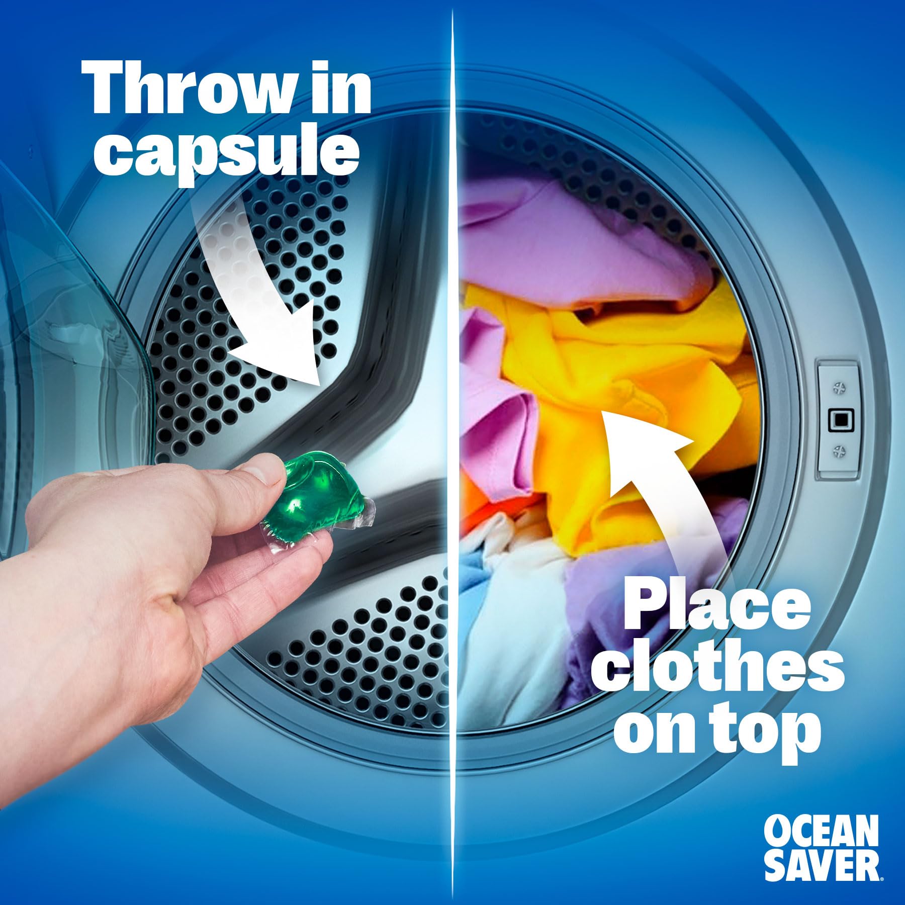 OceanSaver Eco Bio Laundry Detergent Washing Pods - 30 Washes | Ocean Fresh Scent 7