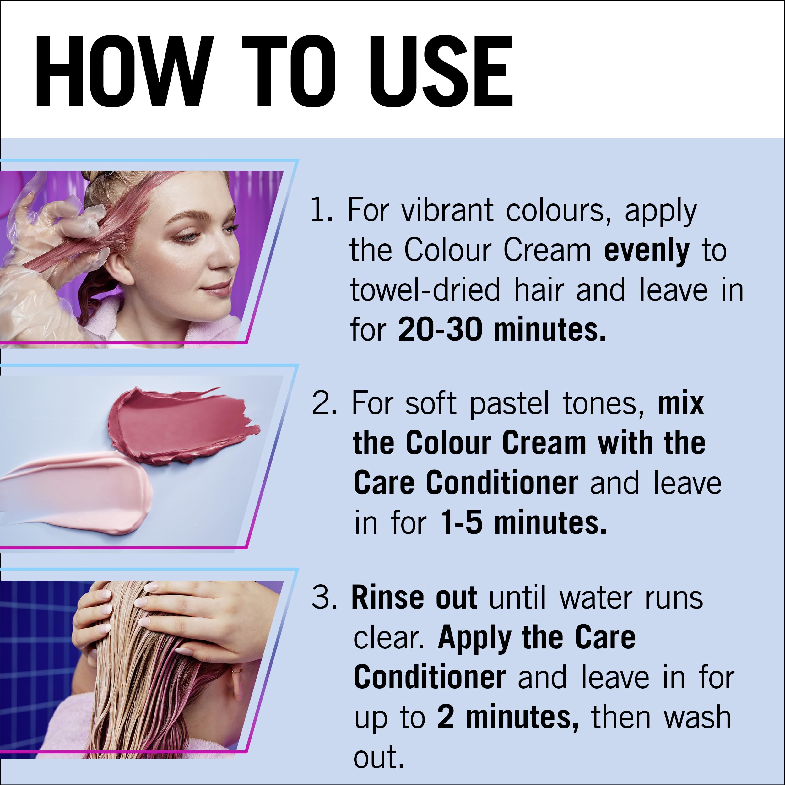 Schwarzkopf LIVE Ultra Brights or Pastels - Dusty Rose 025 Semi-Permanent Hair Colour (50ml) 6