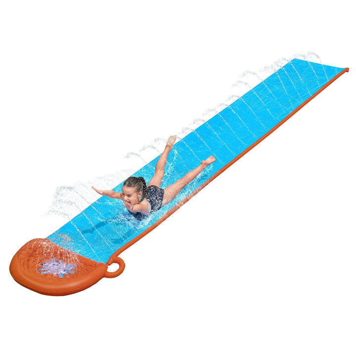 Scivolo d&#39;acqua singolo Bestway H20GO, scivolo gonfiabile da 4,88 m e scivolo con irrigatori integrati