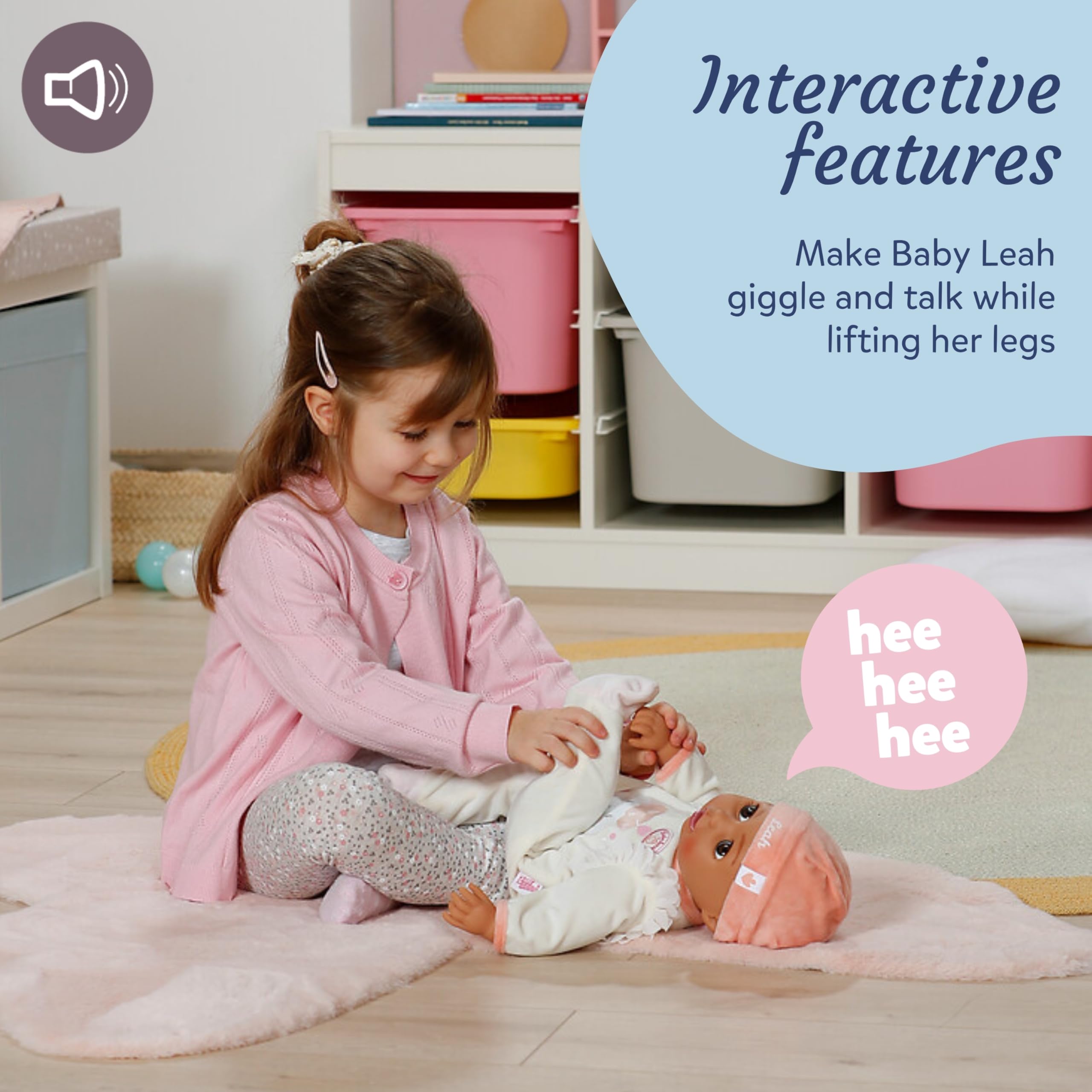 Baby Annabell Leah - 43cm Interactive Baby Doll with Realistic Movements & Sounds 9