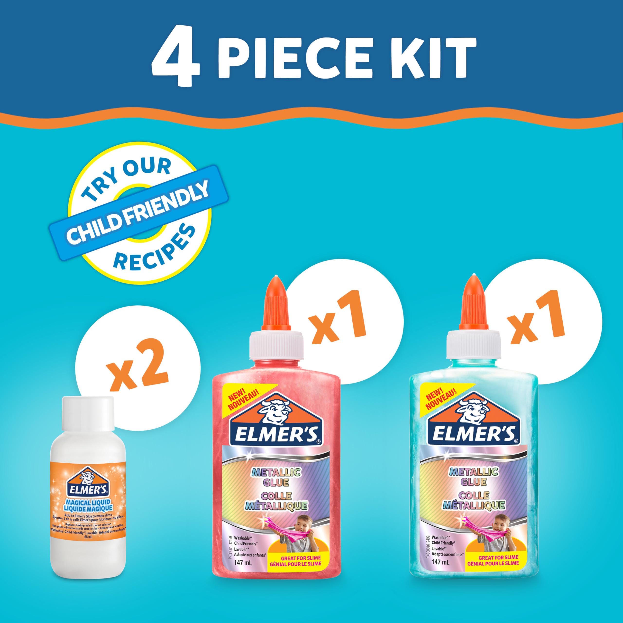 Elmer's Metallic Slime Kit - Arts & Crafts Toy for Kids with Shimmering Slime Ingredients 6