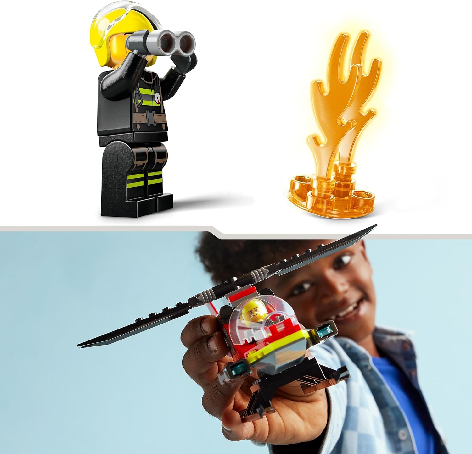 LEGO City Fire Rescue Helicopter Toy - Building Set for 5+ Year Olds 5
