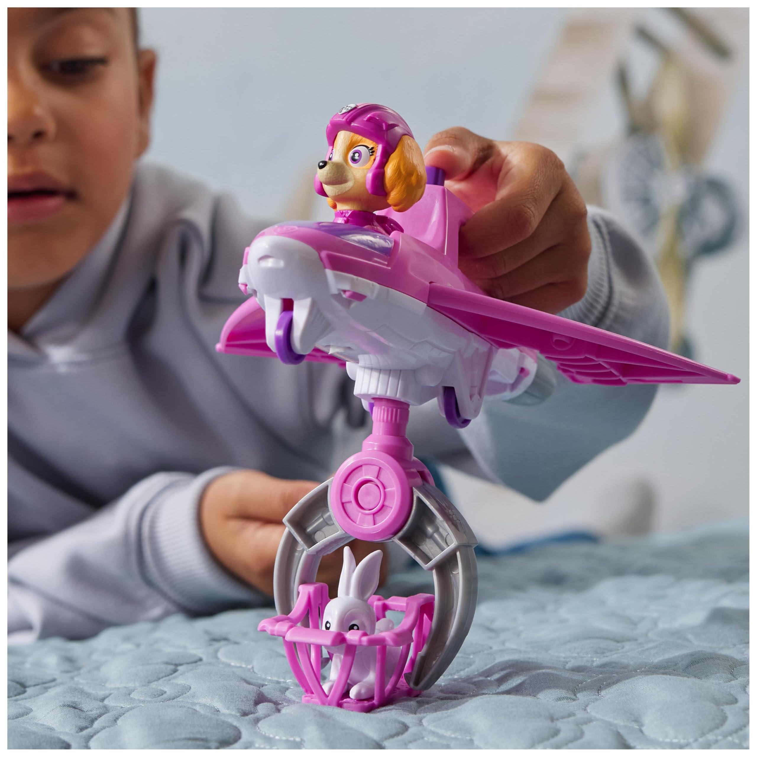 Paw Patrol: Air Rescue Skye Action Figure & Hero Claw Jet Plane with Rescue Basket 6