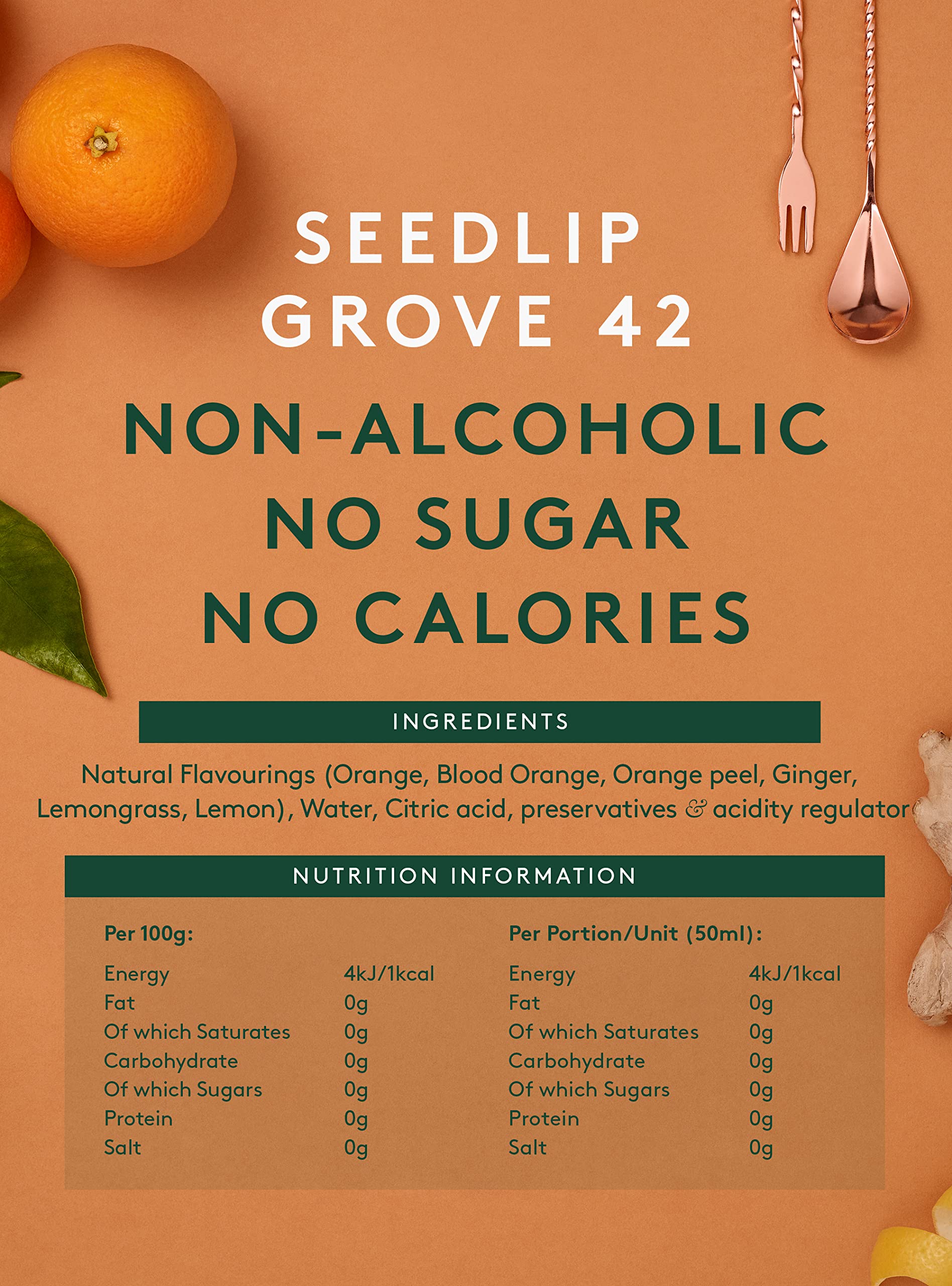 SEEDLIP Grove 42 Non-Alcoholic Spirit - Citrus Blend | 70cl | 0 Calories 7