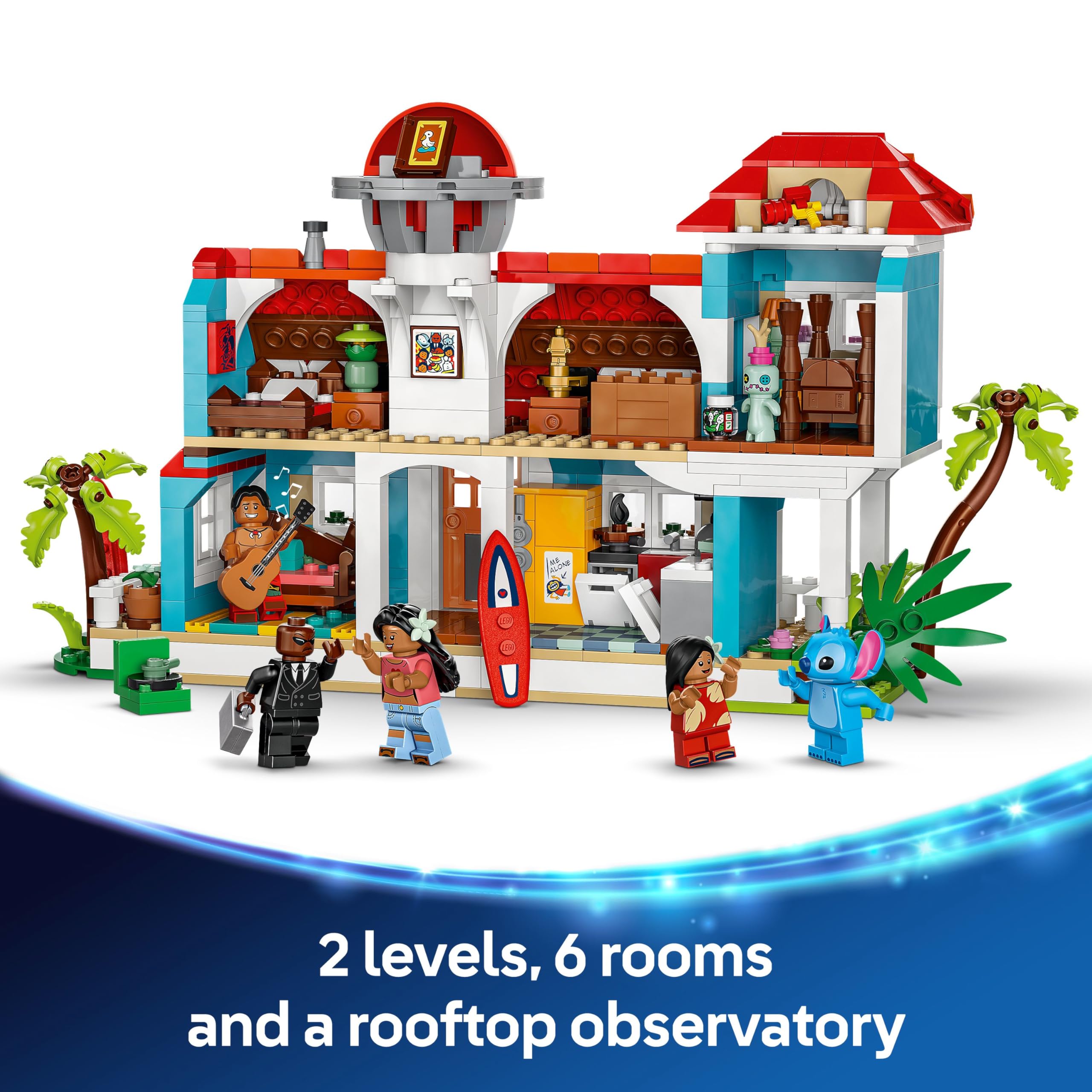 LEGO Disney Lilo and Stitch Beach House Building Set 43268 | Ages 9+ | 6 Rooms 3