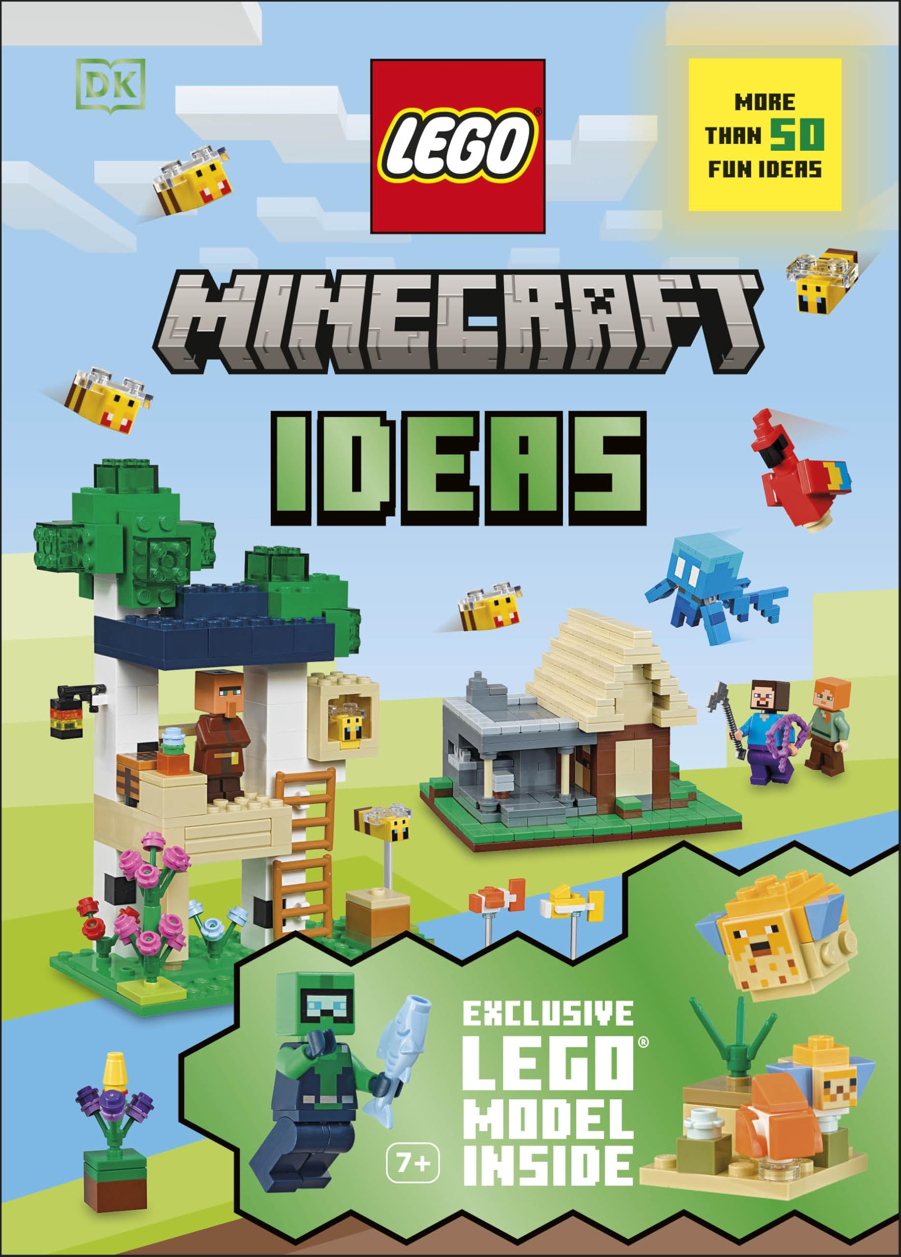 DK LEGO Minecraft Ideas Book with Exclusive Mini Model | Ages 7-9 | Hardcover