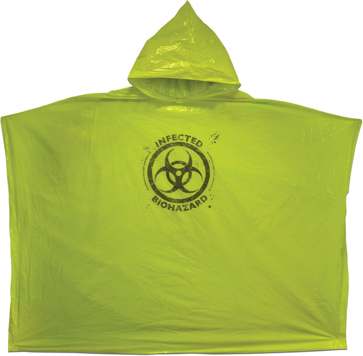 Oliphant Zombie Biohazard Poncho Costume - One Size Fits All (Green PVC)