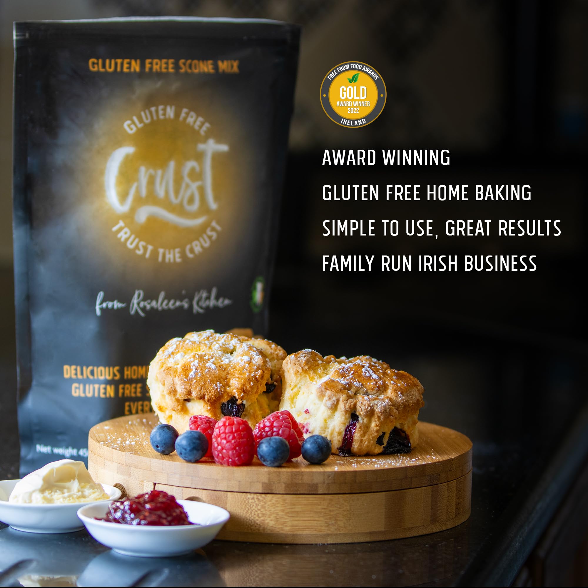Crust Gluten Free Scone Mix - Award Winning Recipe | 450g | Certified Wheat Free