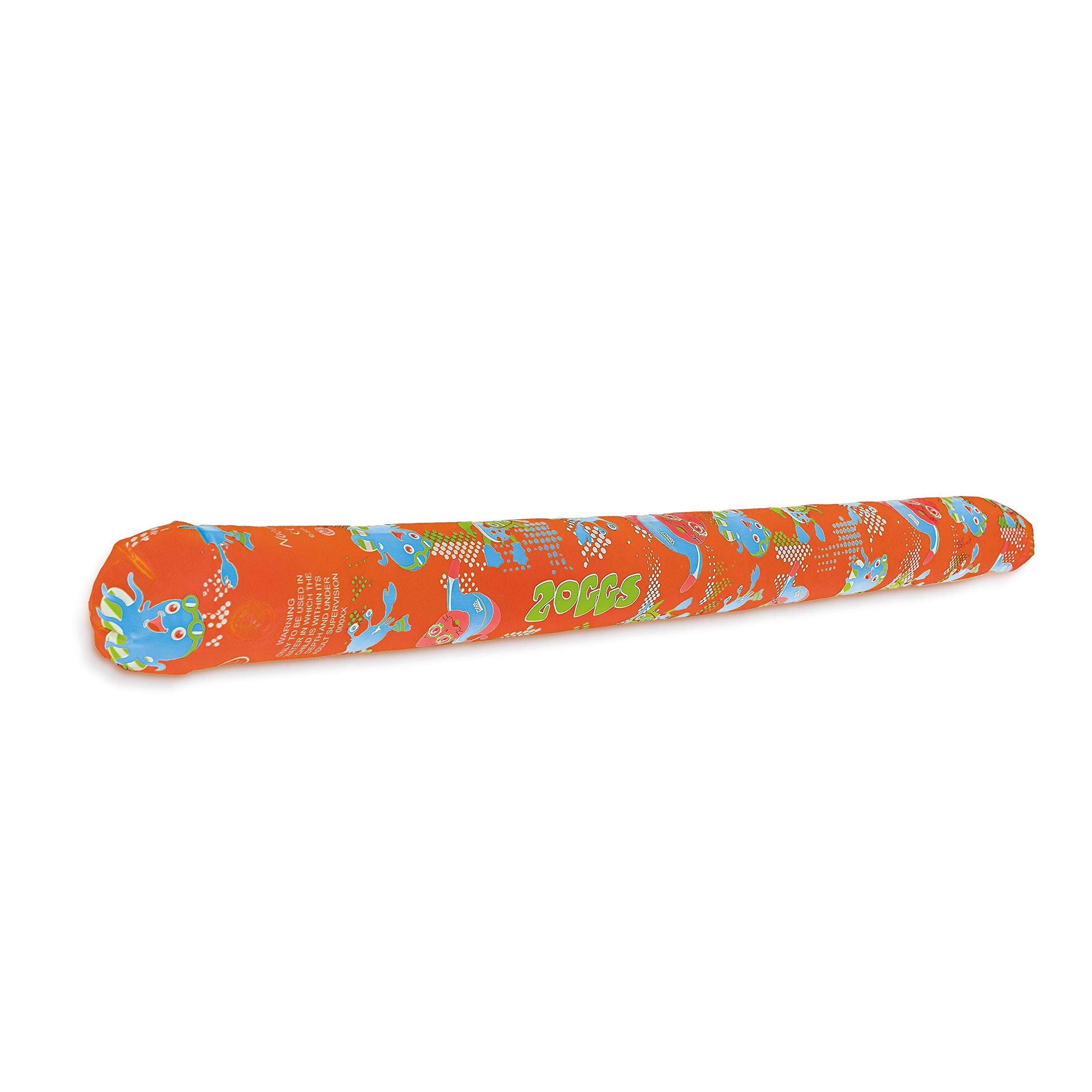 Zoggs Inflatable Swim Noodle - Learn to Swim Aid | 115 cm Length | Orange Zoggy Print
