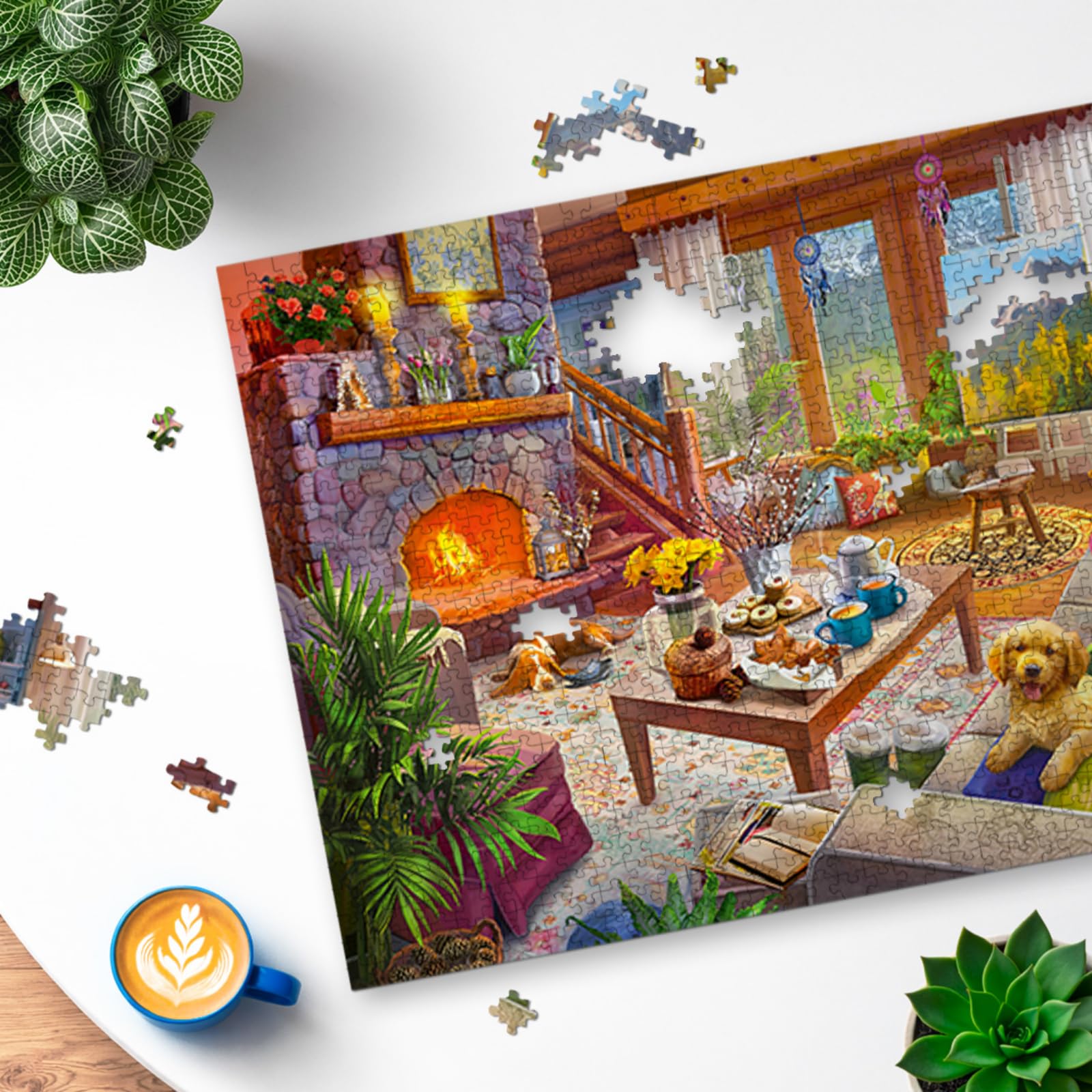 Ravensburger Cosy Cabin Jigsaw Puzzle - 1000 Pieces for Adults and Teens | Glare-Free Finish 5
