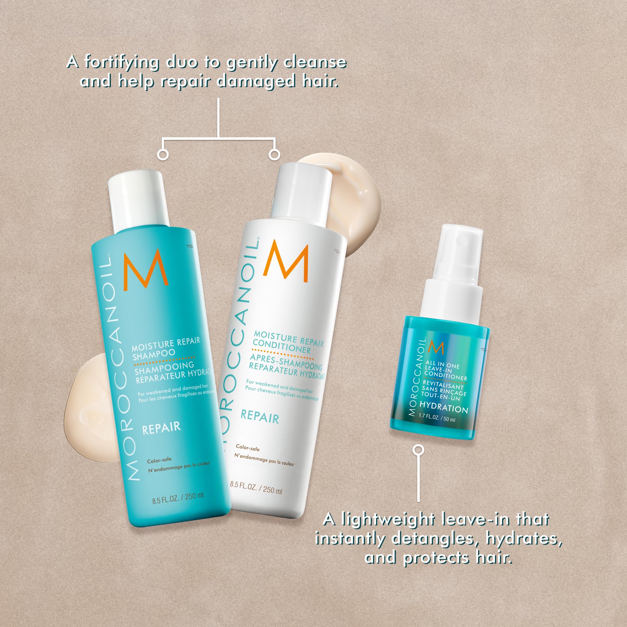 Moroccanoil Hair Moisture Repair Gift Set - Fortifies Damaged Hair | Pack of 3 | 183.33 ml 2