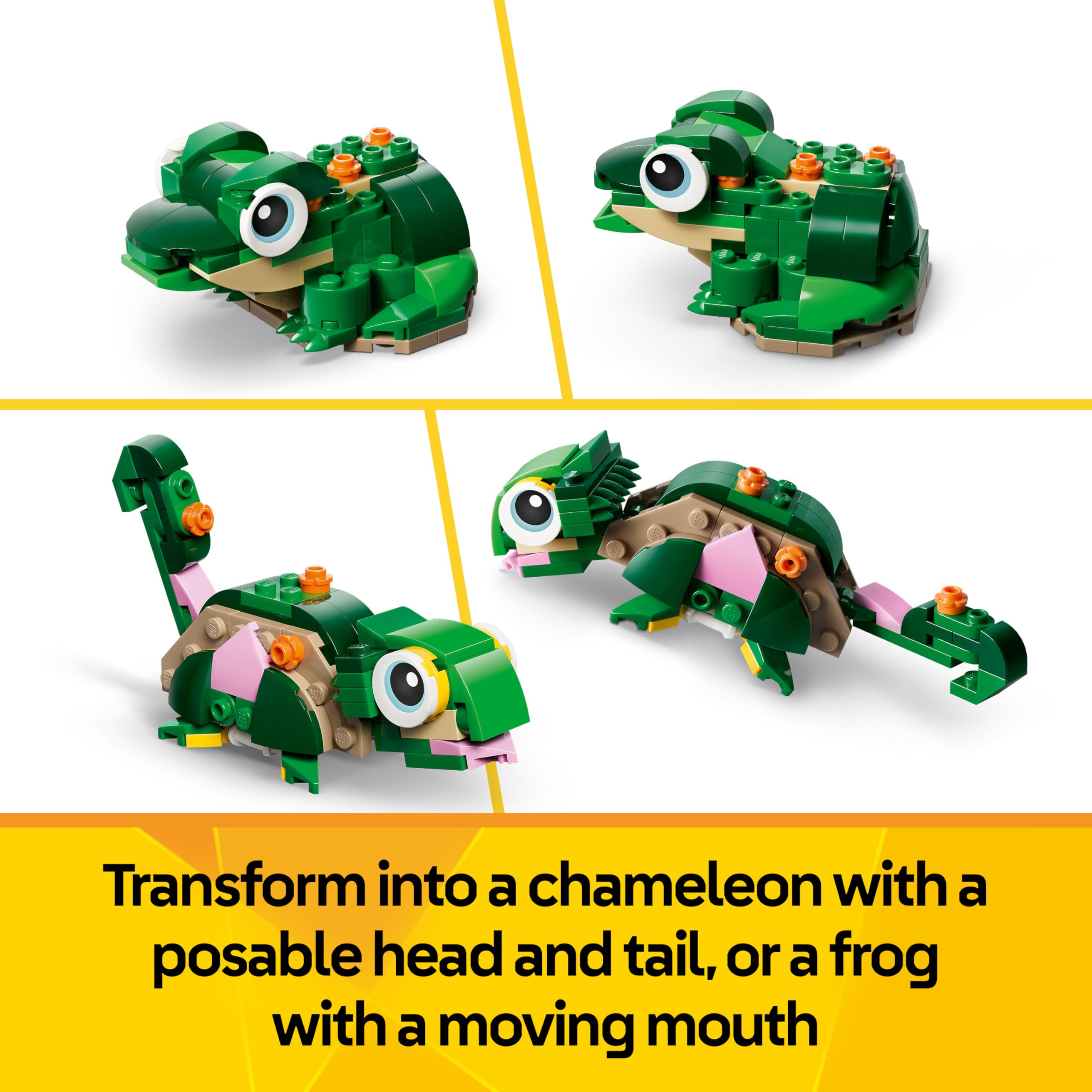 LEGO Creator 3in1 Turtle with a Water Lily Flower Toy - Animal Figure Trans 7