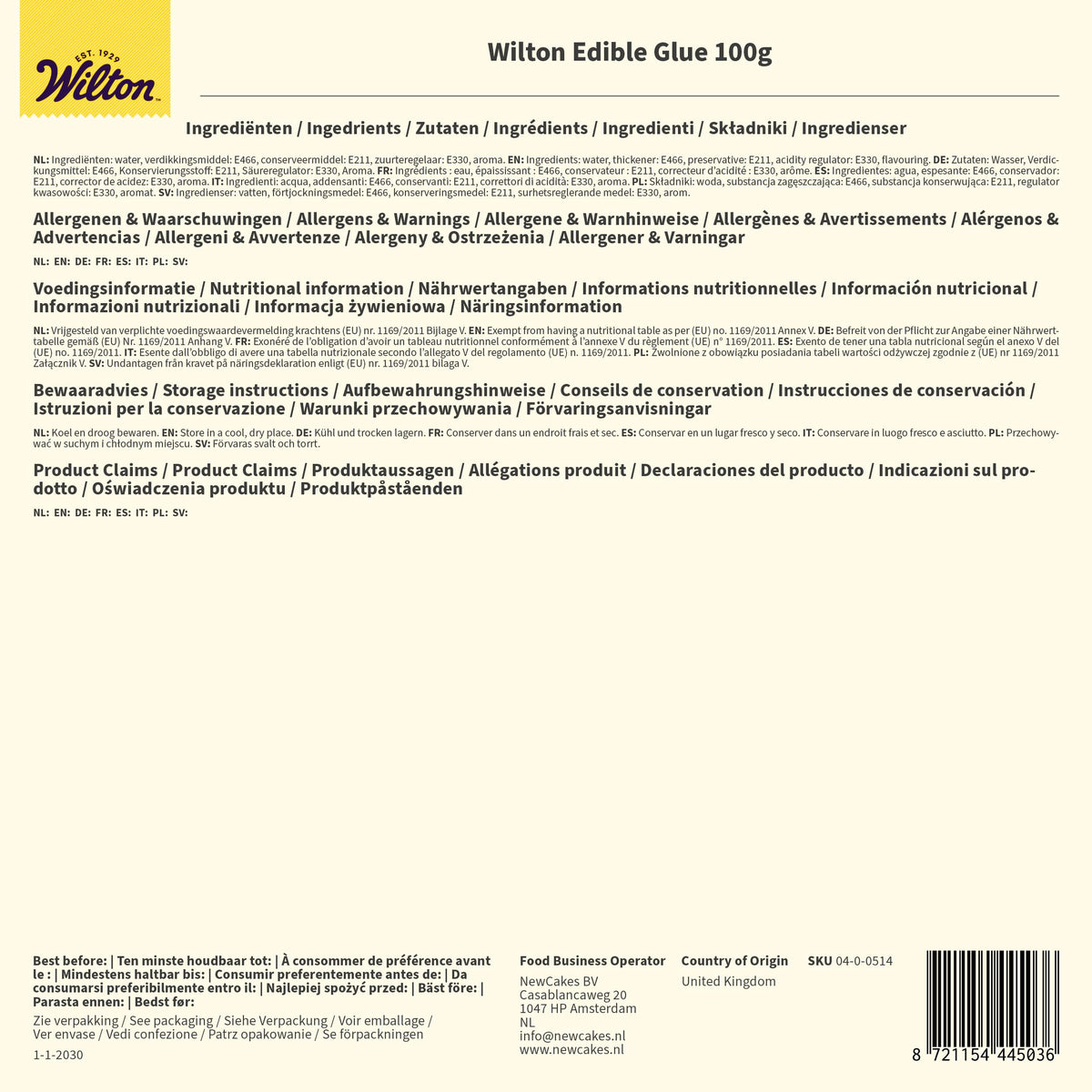 Wilton Edible Glue 100 g - Food Grade Fondant & Cake Decorating Glue