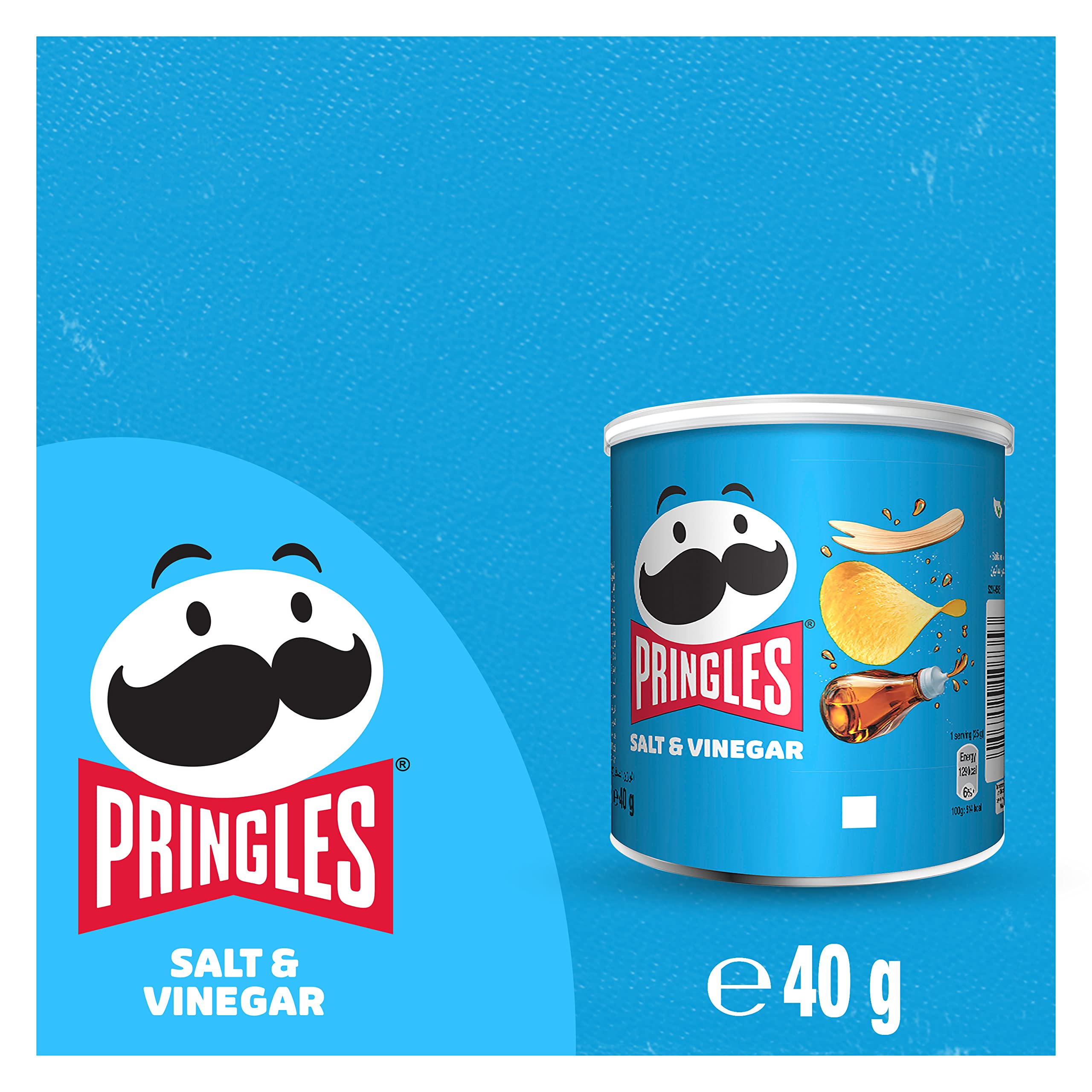 Pringles Salt and Vinegar Flavour Potato Chips, 40g (Pack of 12) 7