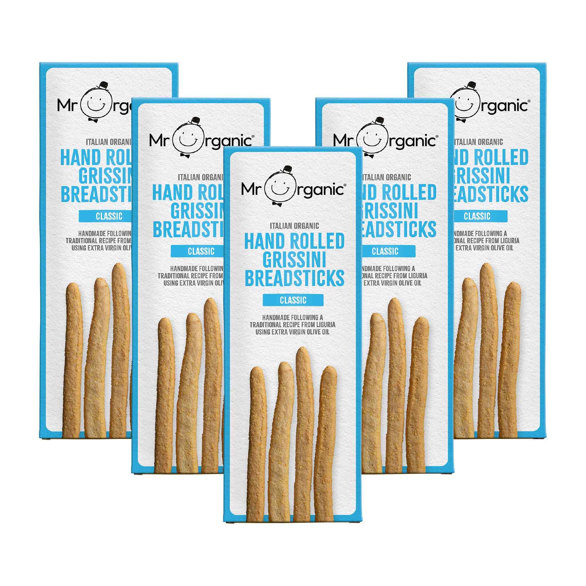 Mr Organic Classic Grissini Breadsticks - 150g, Hand-rolled in Italy 2