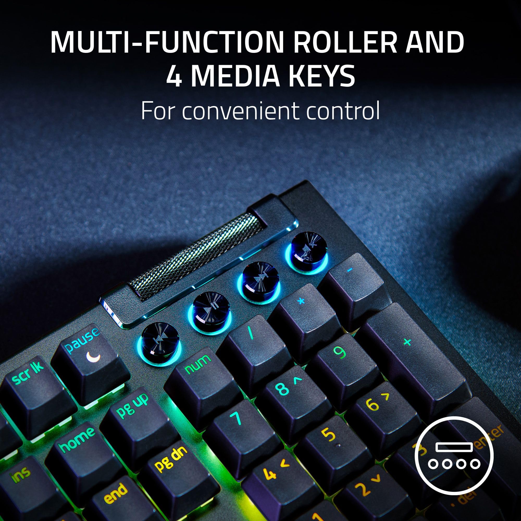 Razer BlackWidow V4 - Green Switch Mechanical Gaming Keyboard with Chroma RGB 6