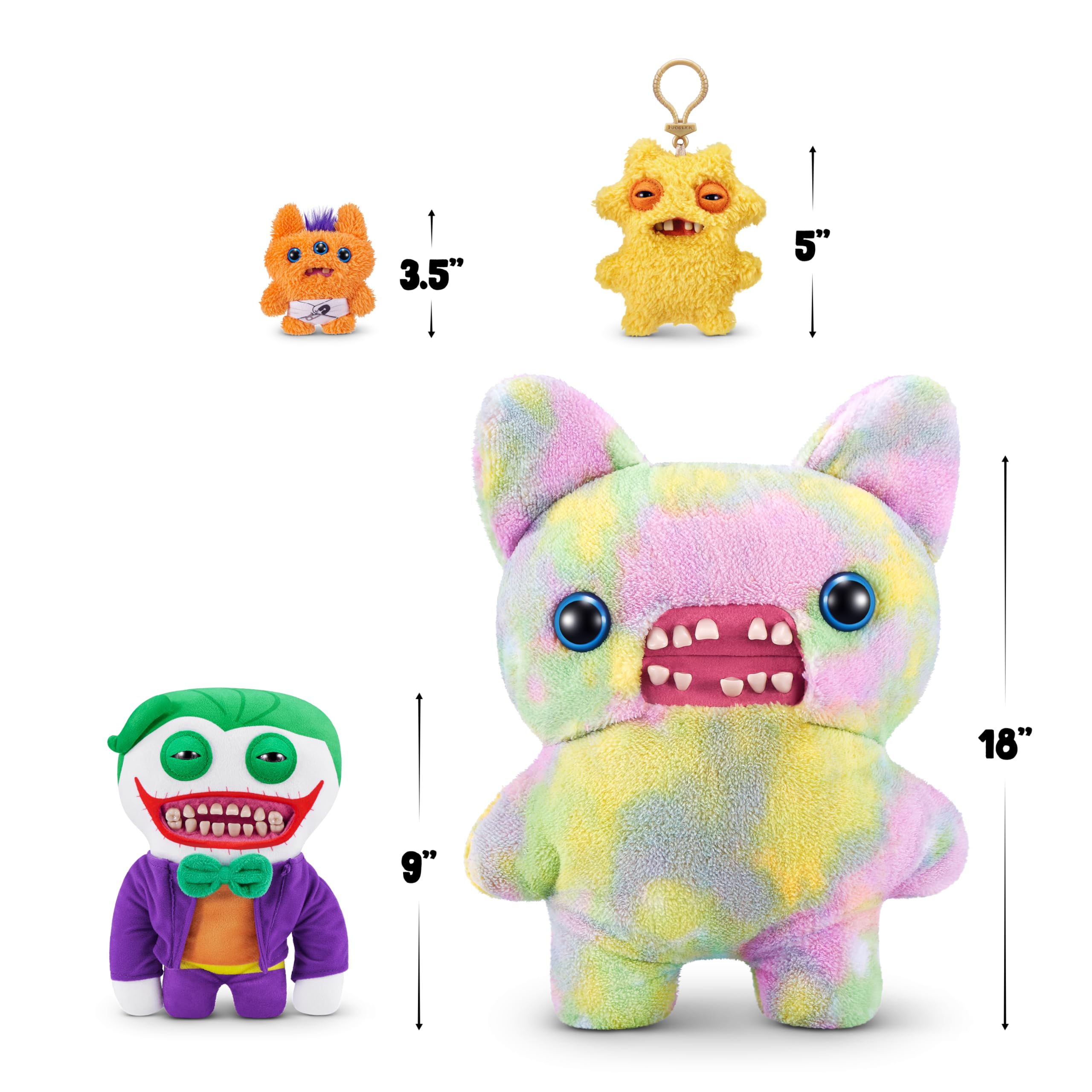 Fuggler x DC 9-inch Joker Plush Toy - Soft Ugly Monster Doll for Kids & Adults