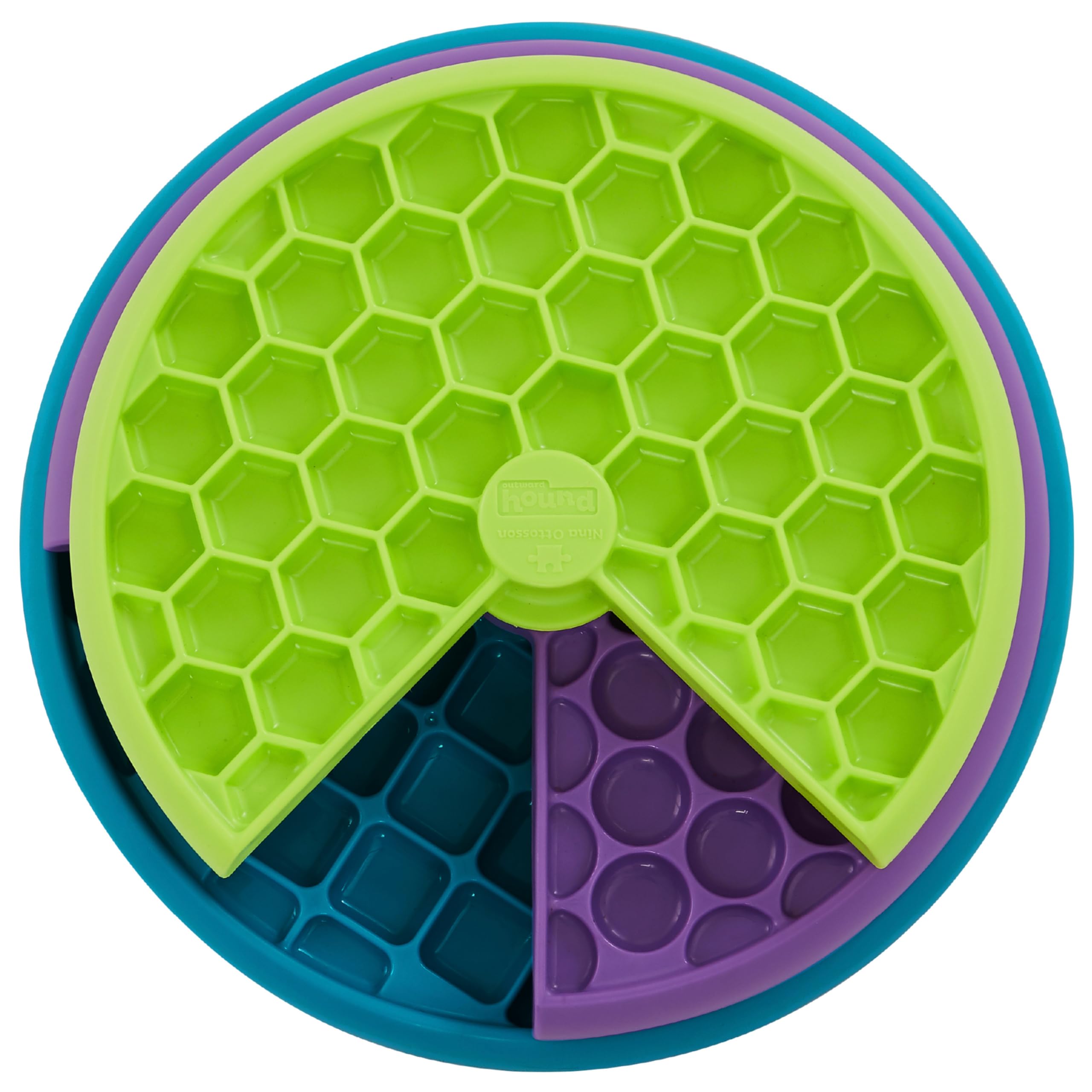 Outward Hound Nina Ottosson Lickin' Layers Interactive Dog Puzzle Game - Level 2 | Medium Size 1