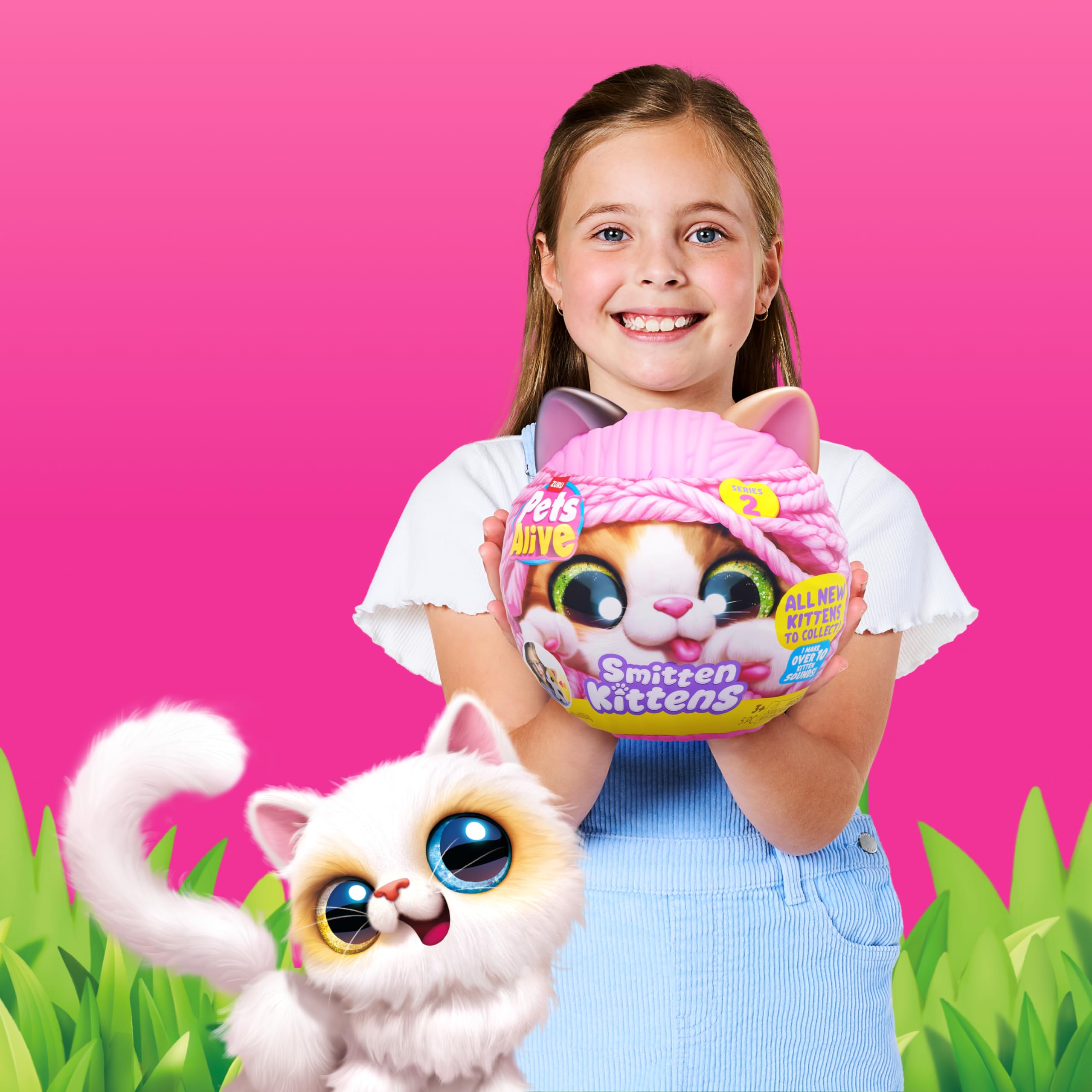Pets Alive Smitten Kittens Series 2 Interactive Plush Toy - Calico Cat | 10+ Sounds | Unisex Children 4