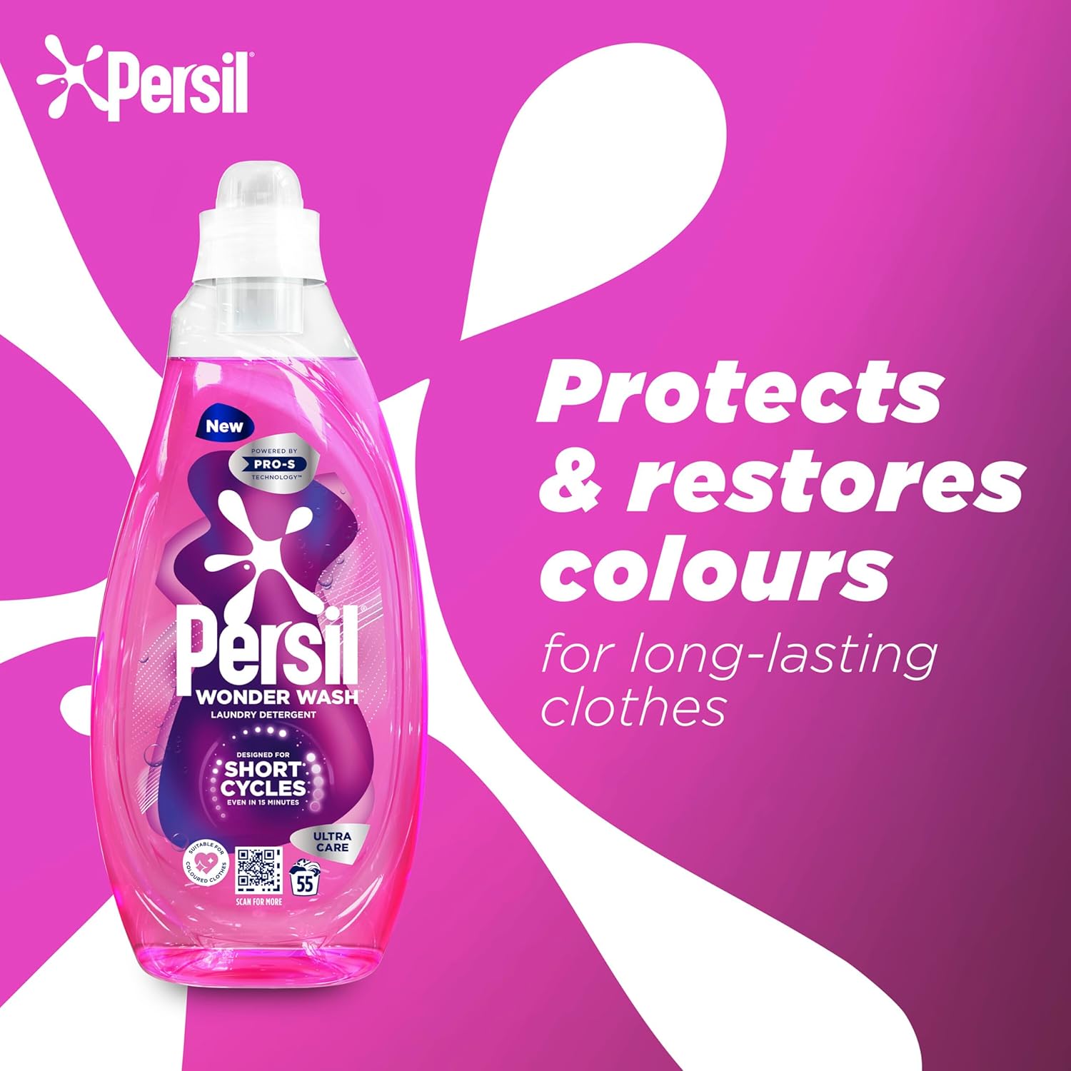 Persil - Wonder Wash Ultra Care Bio Liquid Detergent 1.485 L 4